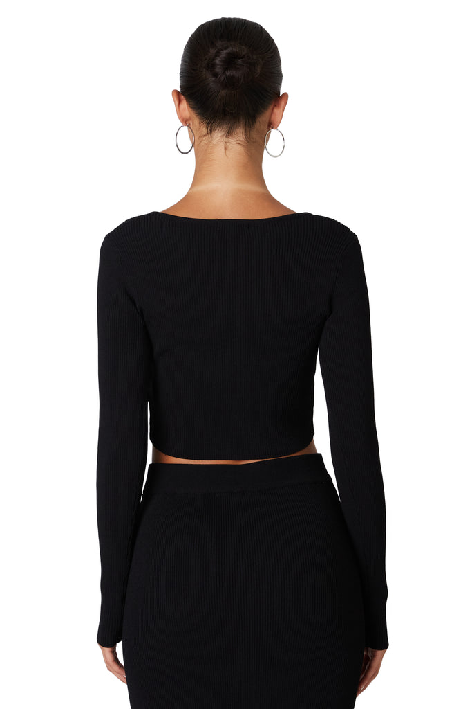 Montmartre Sweater Top in Black back view