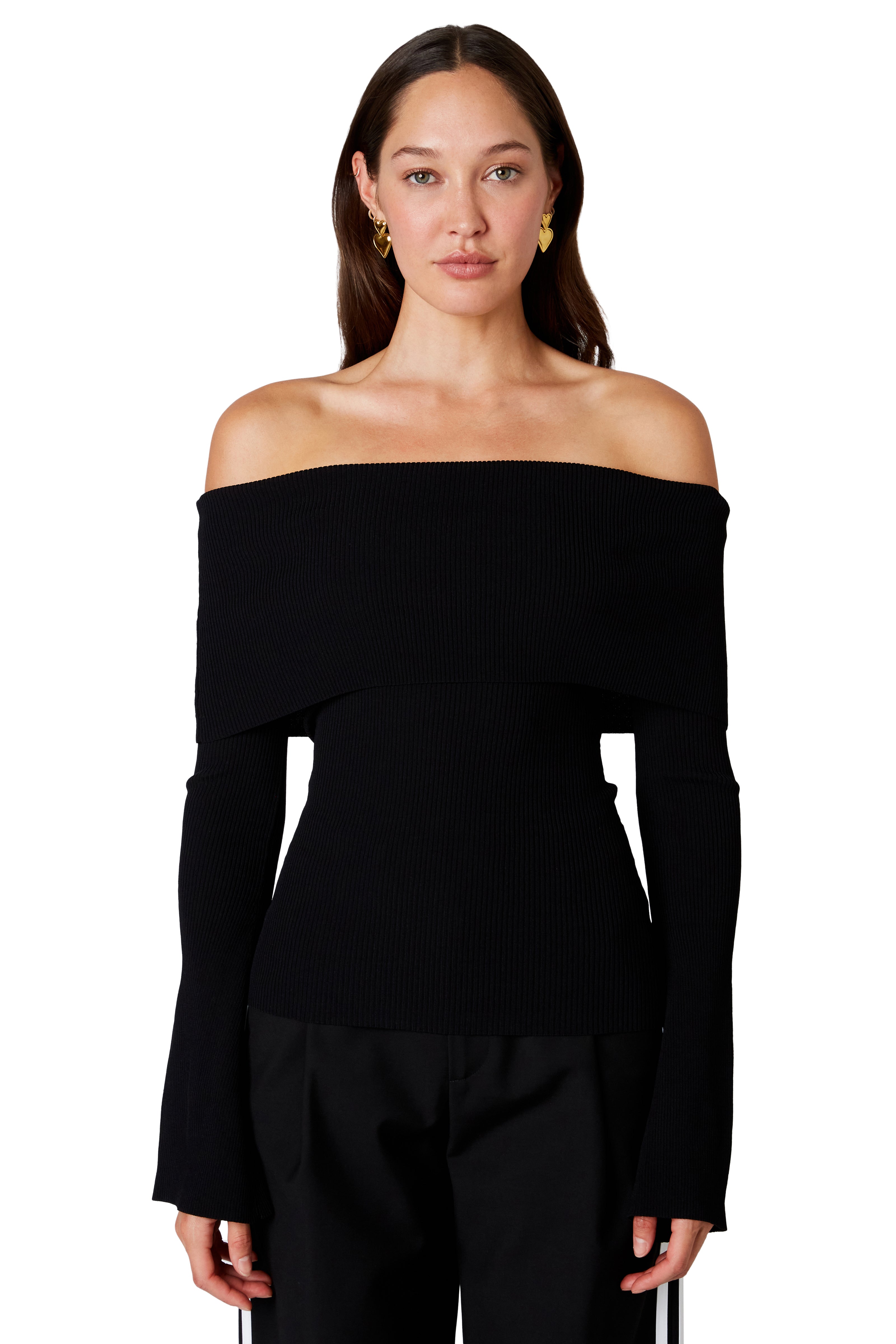 PALMER SWEATER in black front view