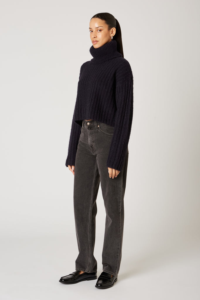 Bruni Sweater in navy side view