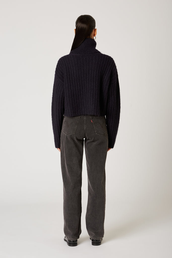 Bruni Sweater in navy back view