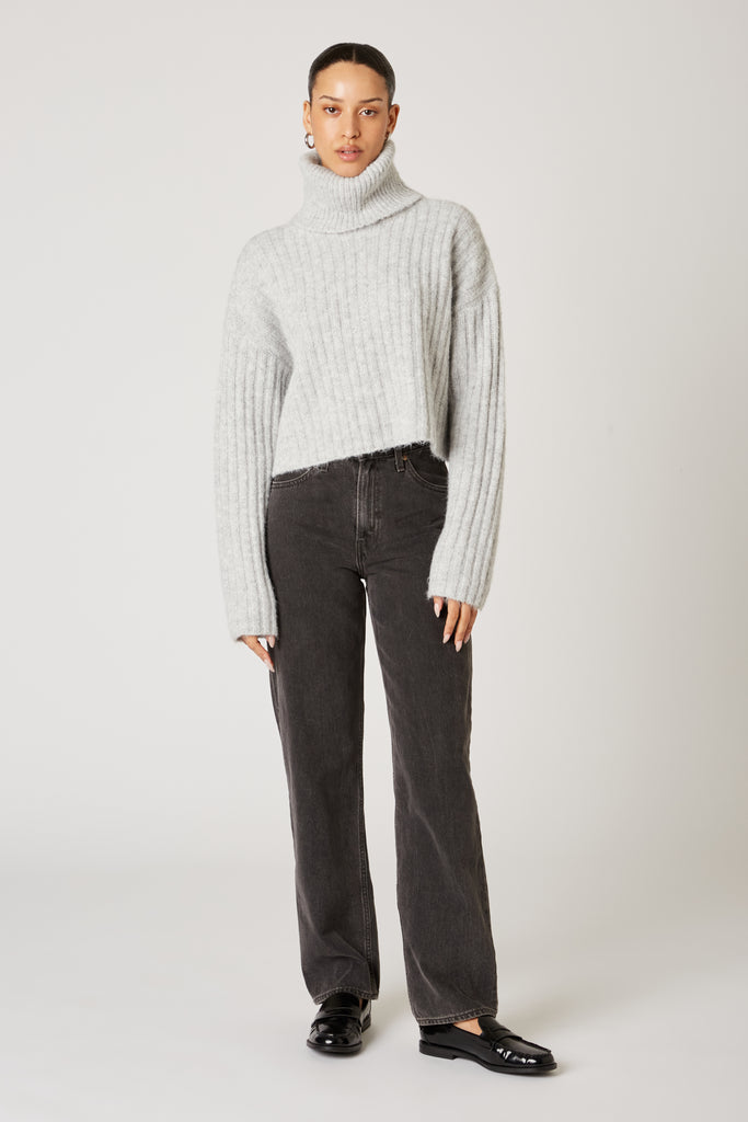 Bruni Sweater in silver front view