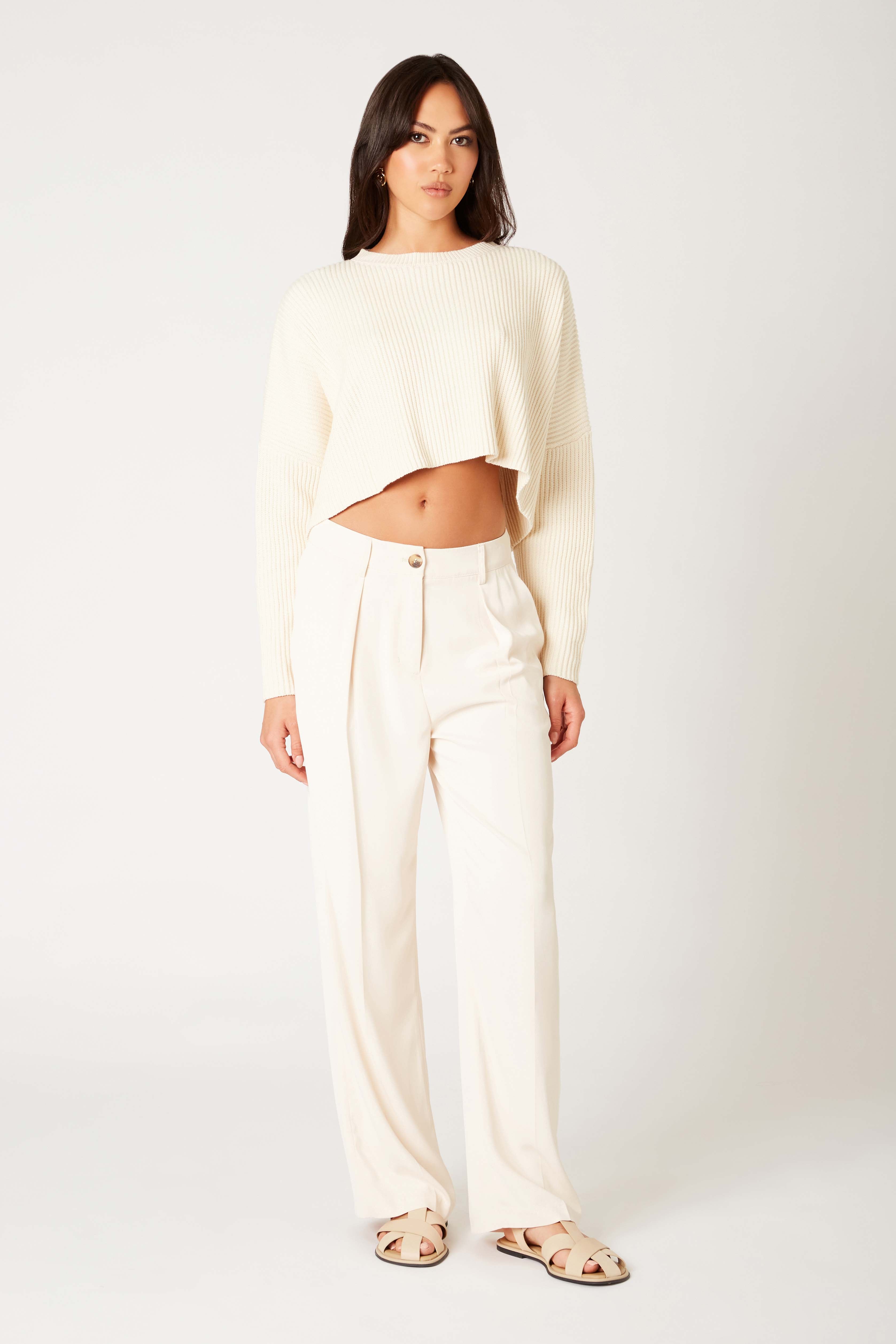 Ariana Sweater in cream front view