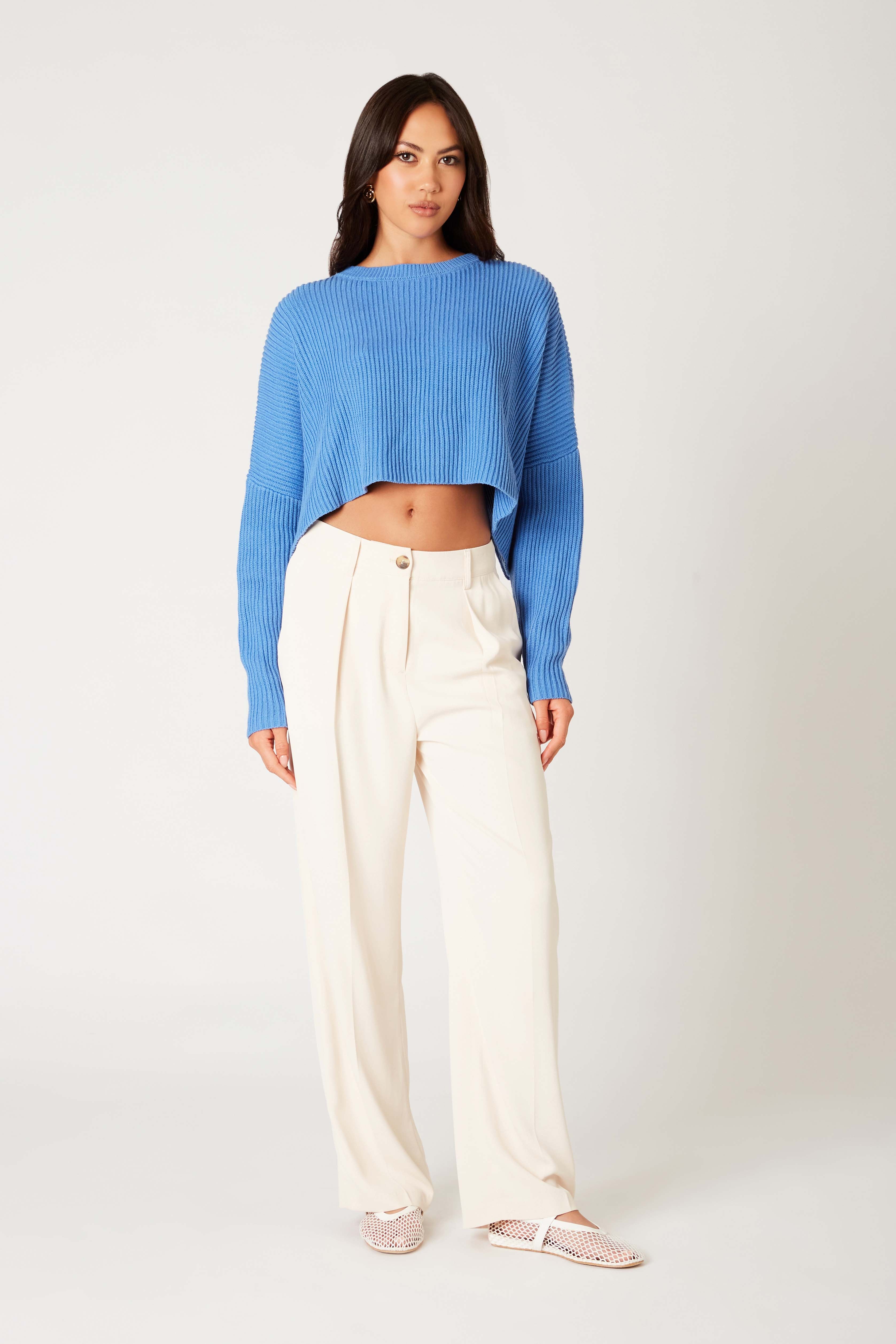 Ariana Sweater in periwinkle front view