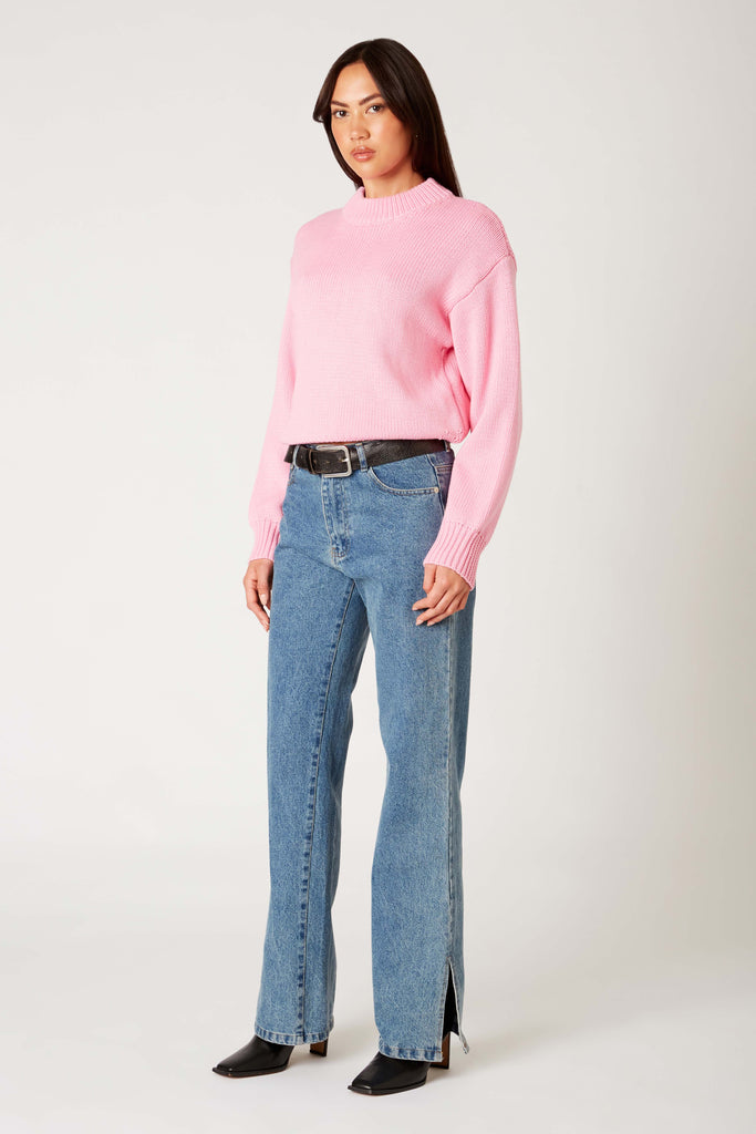 Ralph Sweater in peony side view