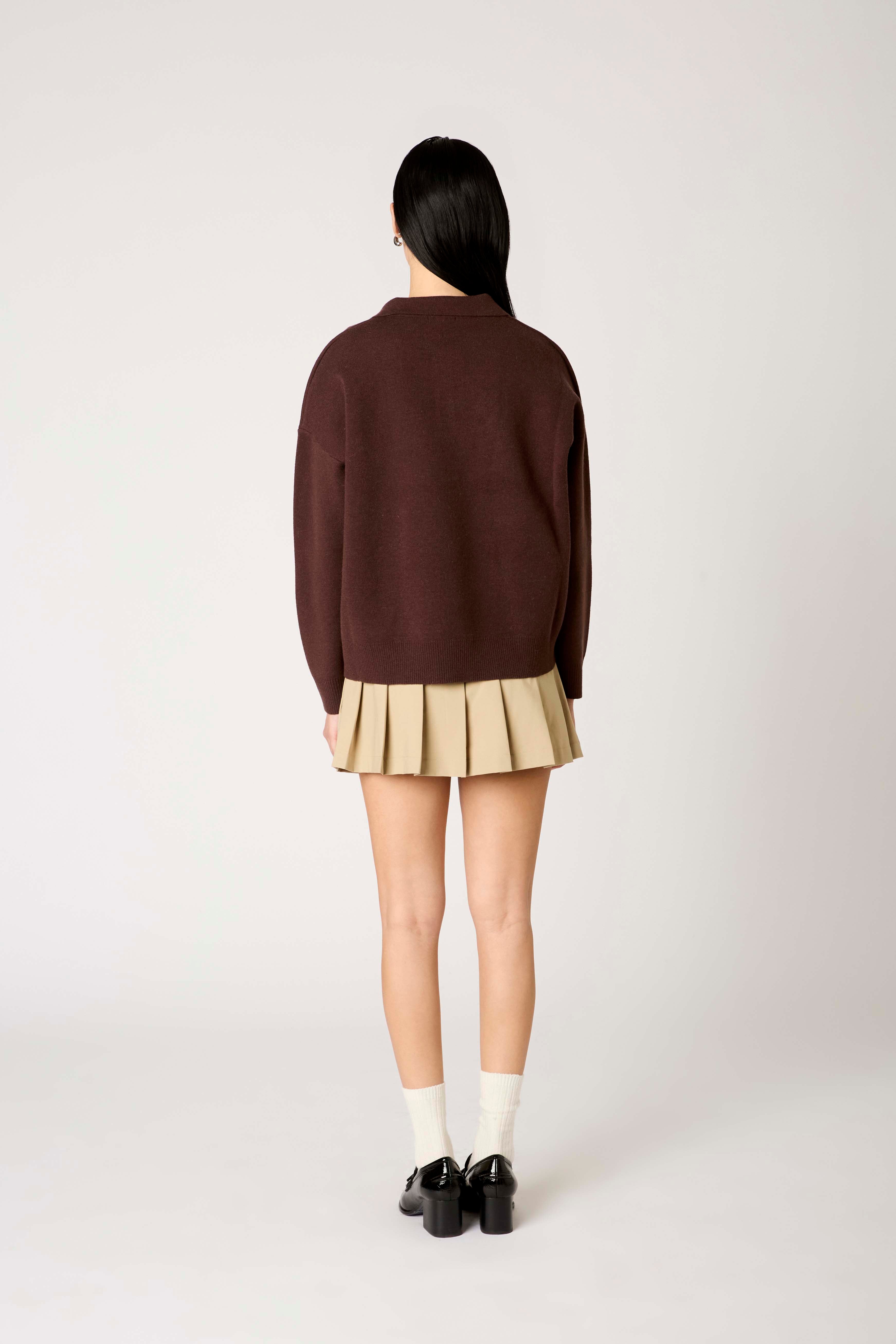 Marlowe Sweater in espresso back view