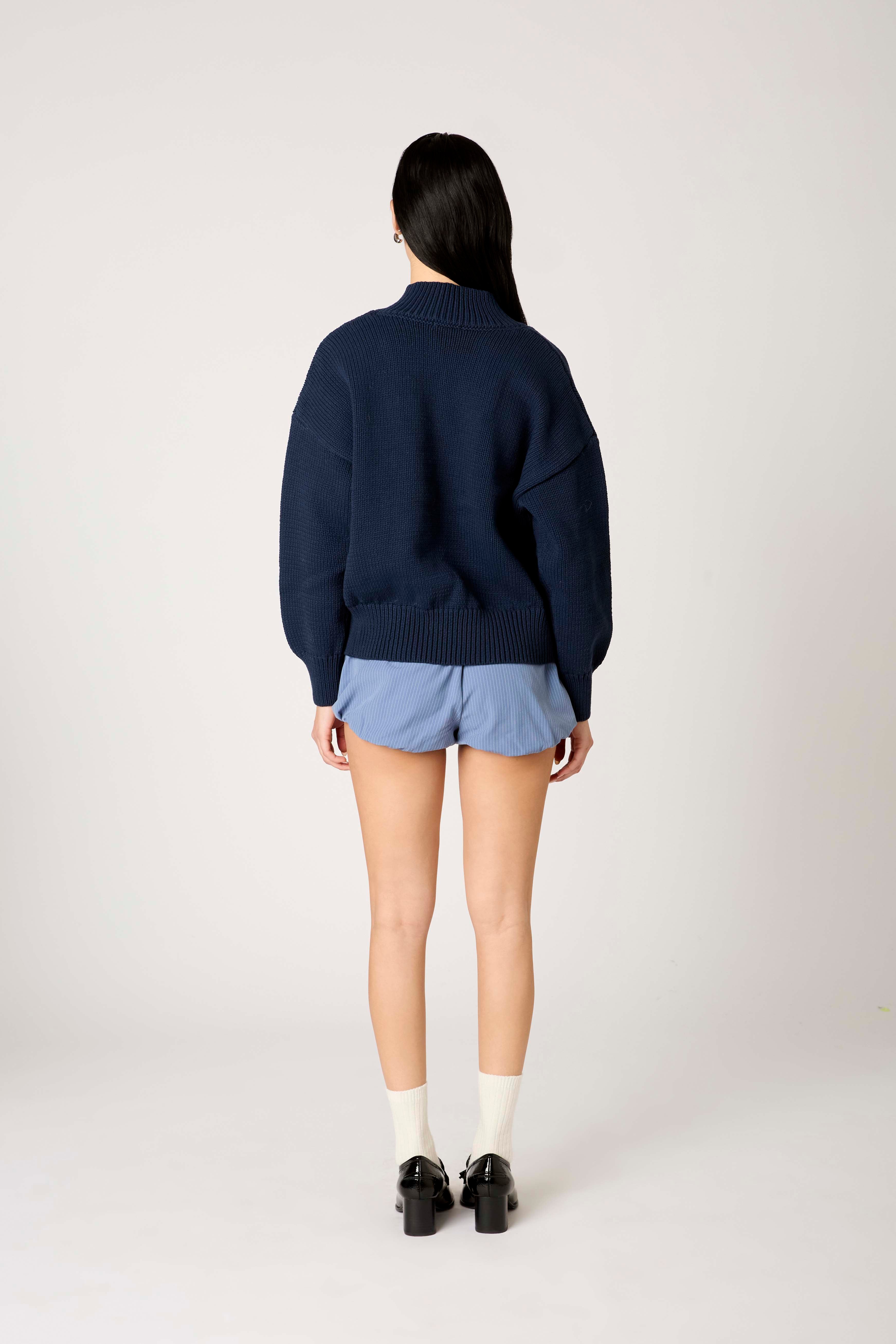 Chia Sweater in navy back view