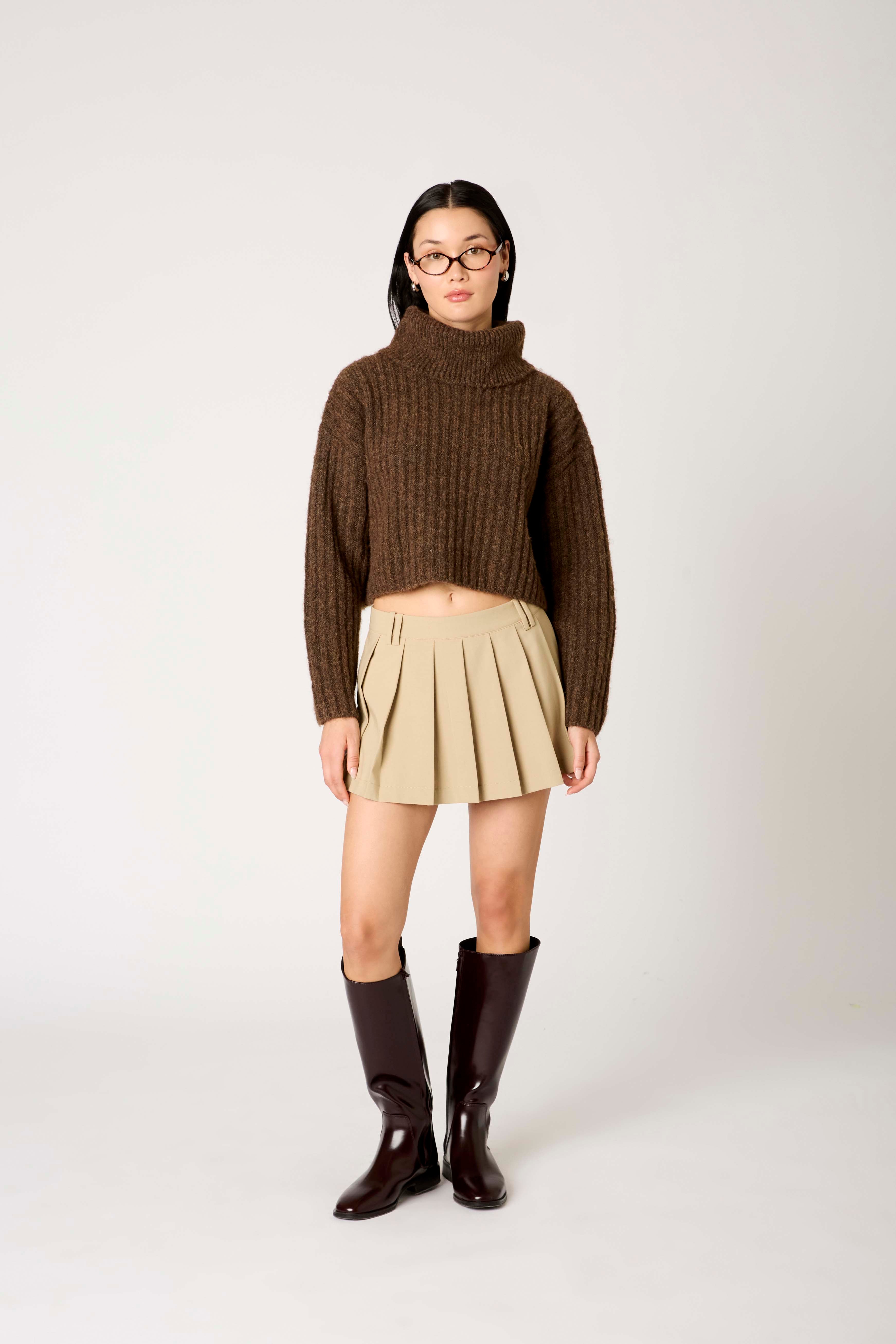Bruni Sweater in brown front view
