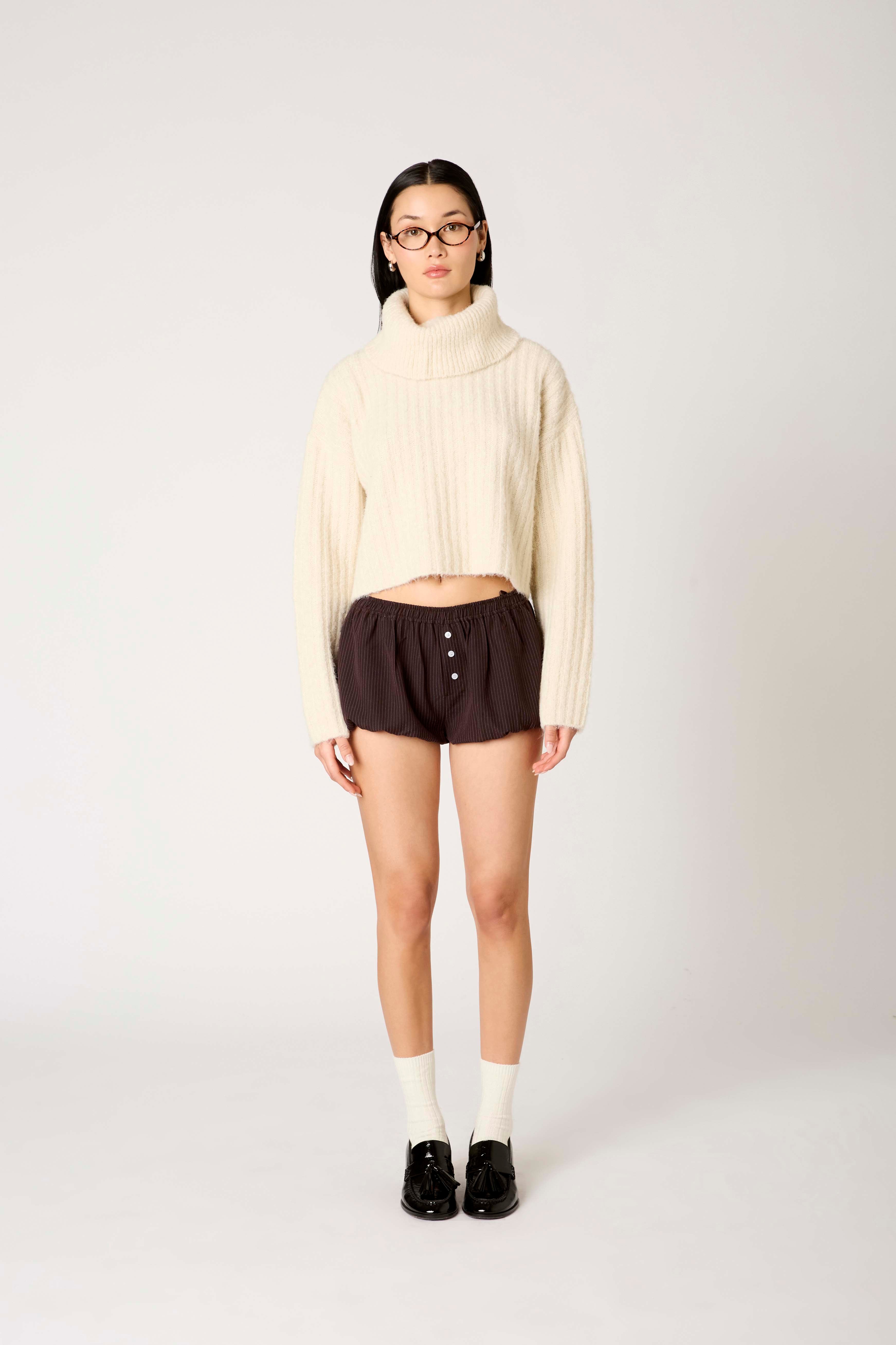 Bruni Sweater in ivory front view