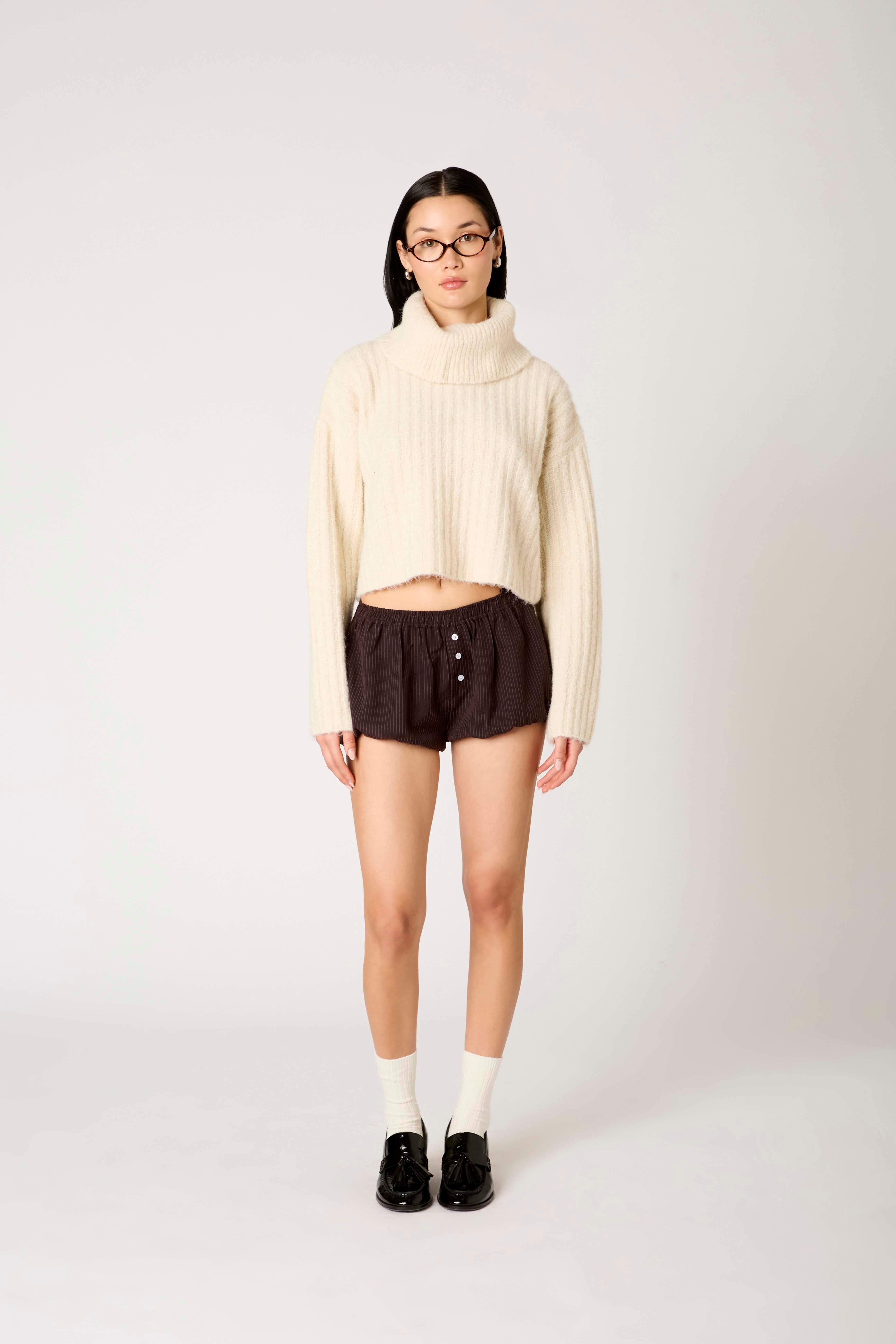 Bruni Sweater in ivory front view