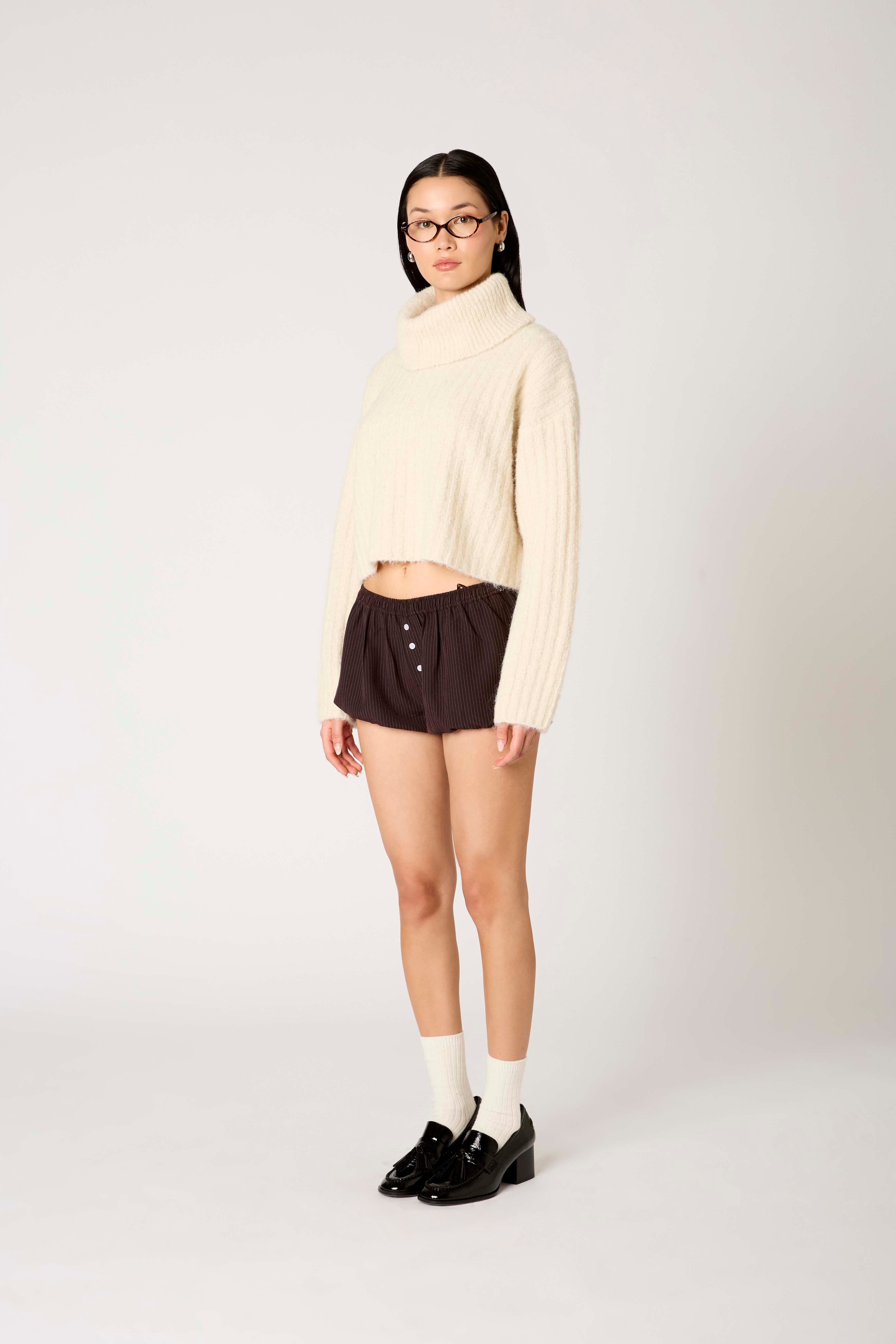 Bruni Sweater in ivory side view