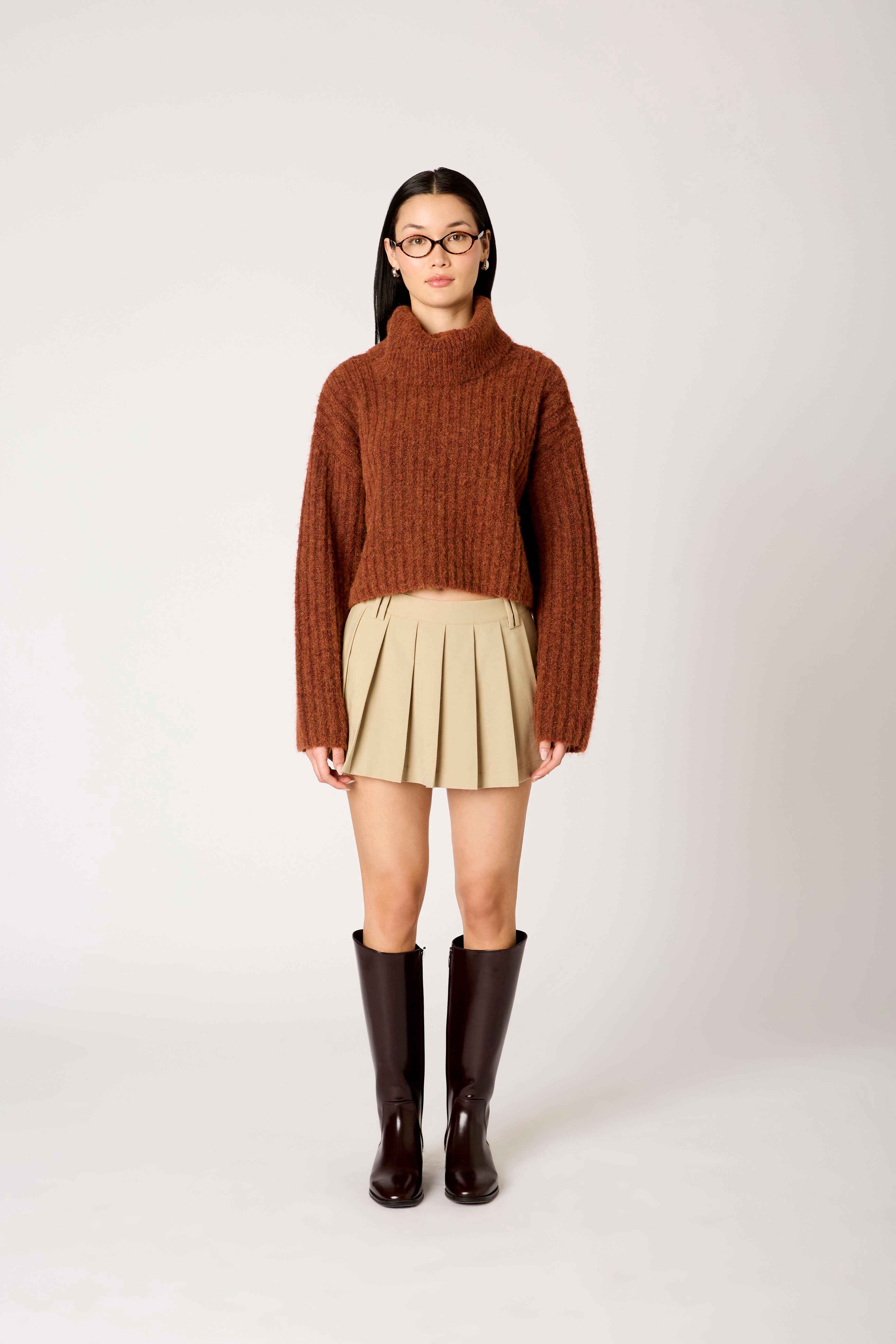 Bruni Sweater in rust front view