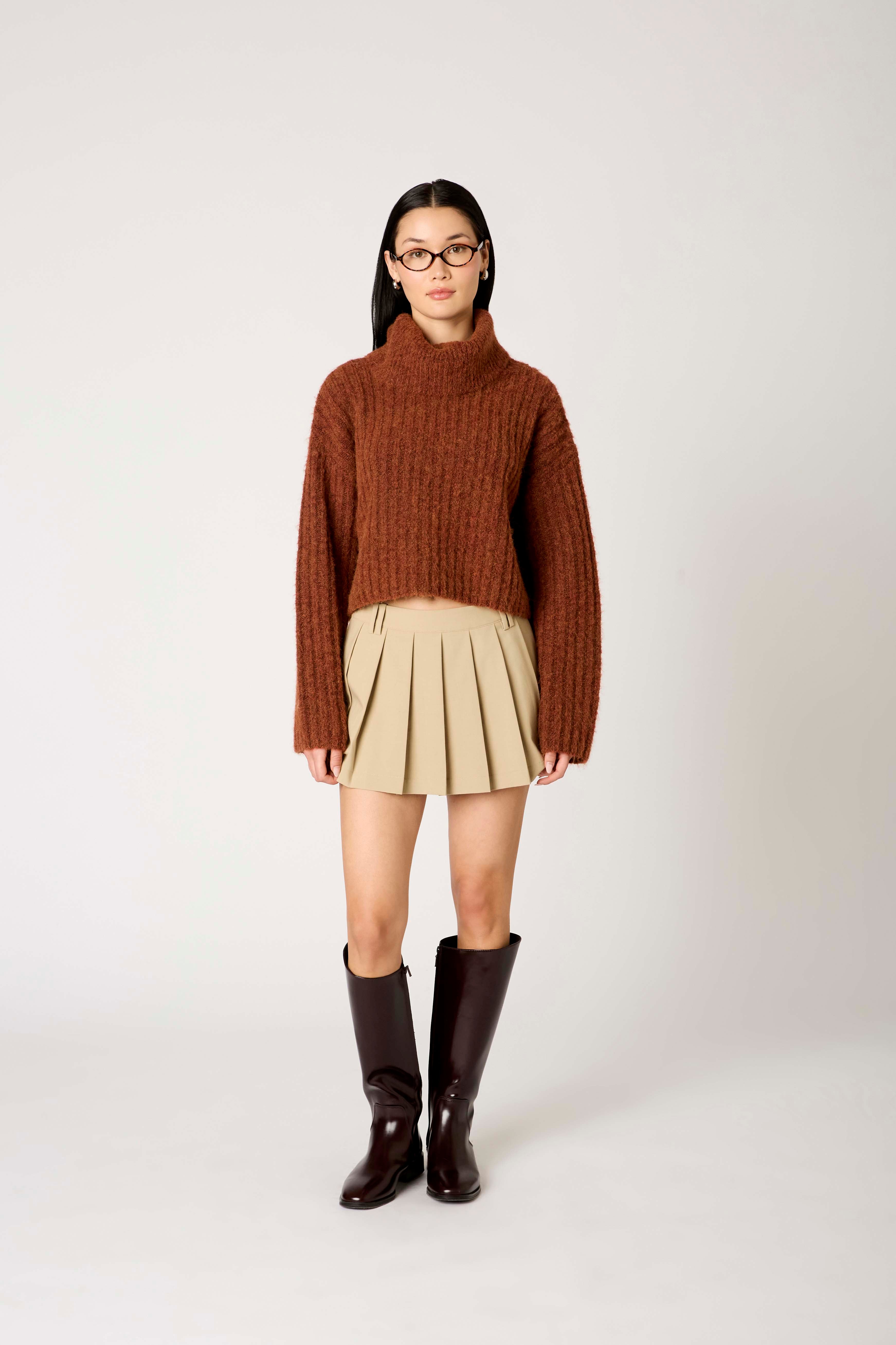 Bruni Sweater in rust front view