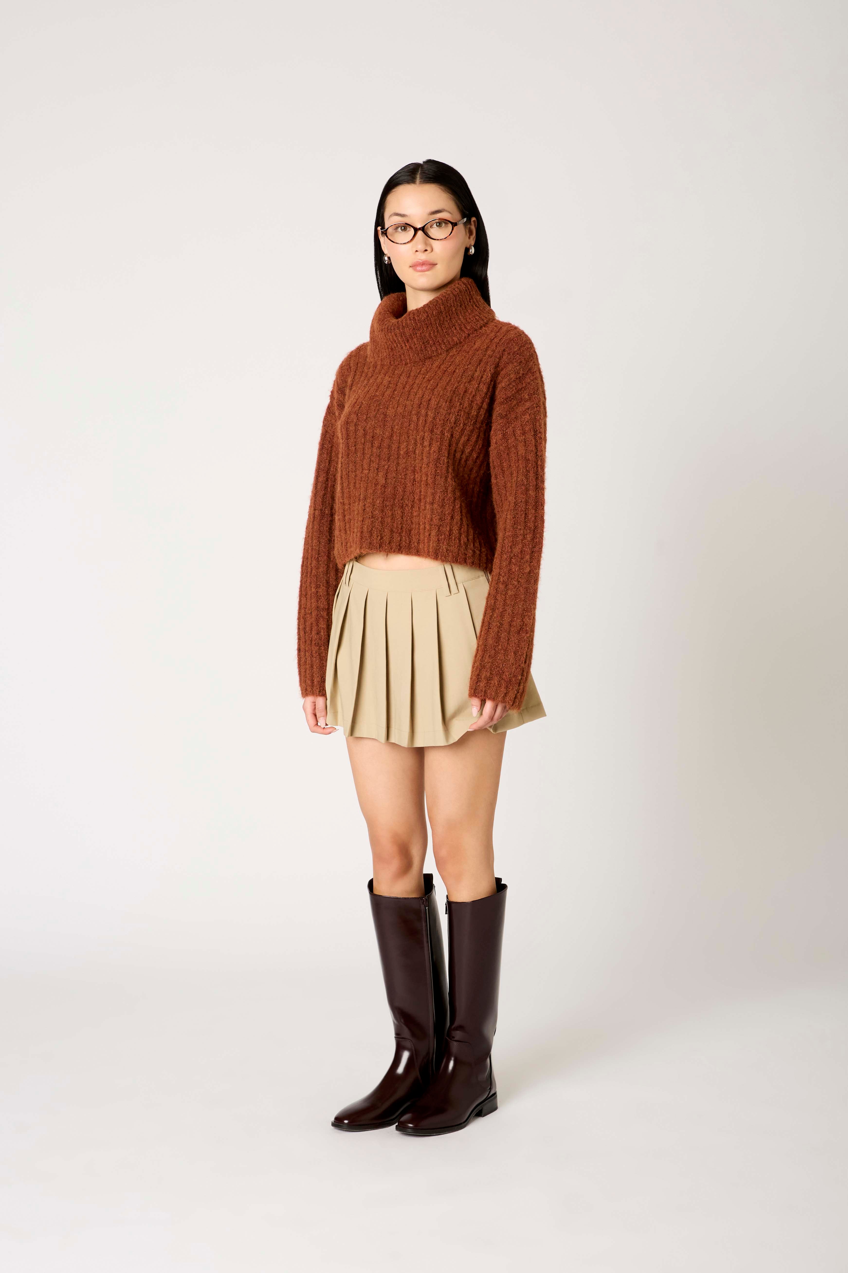 Bruni Sweater in rust side view