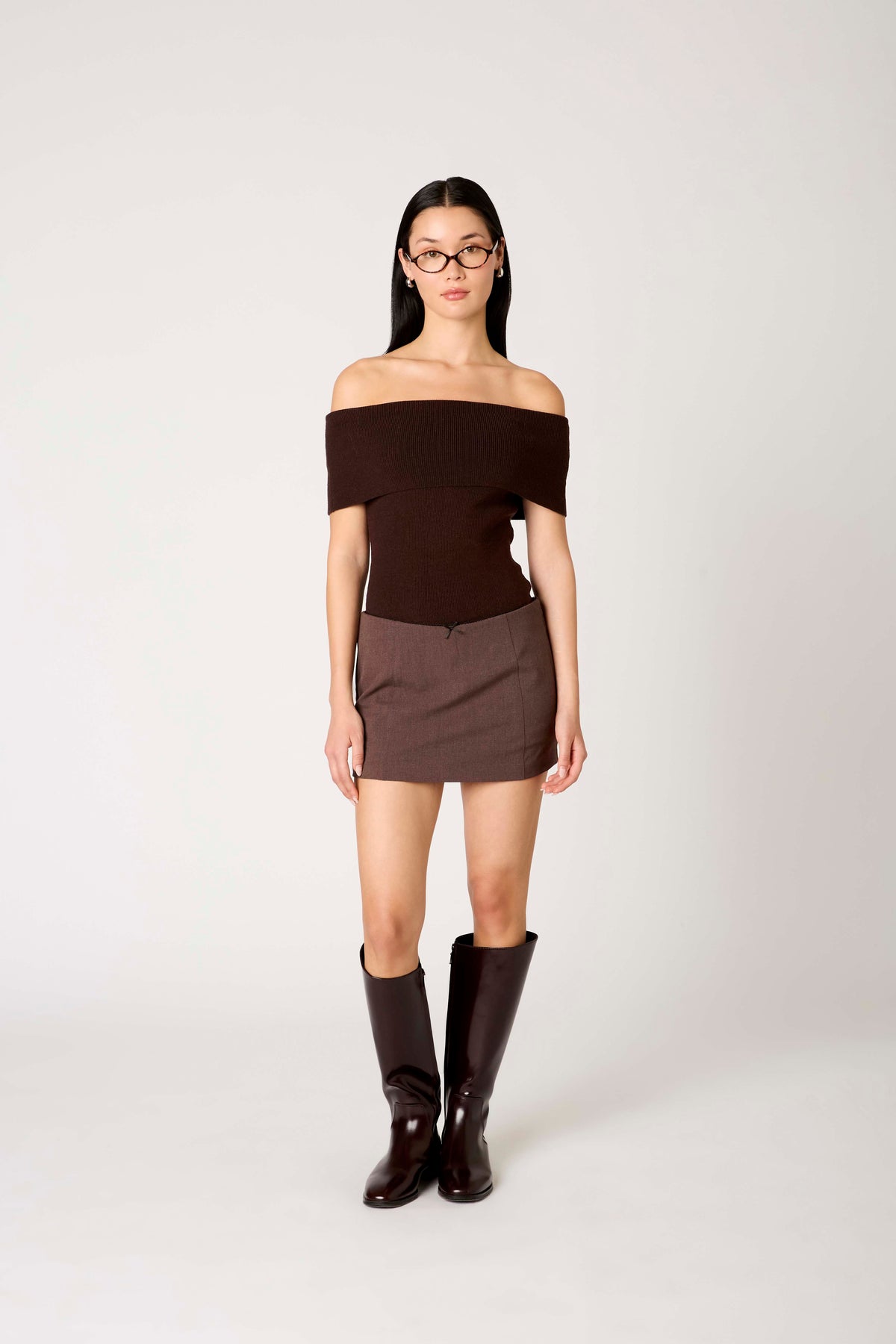 Annemarie Sweater in espresso front view