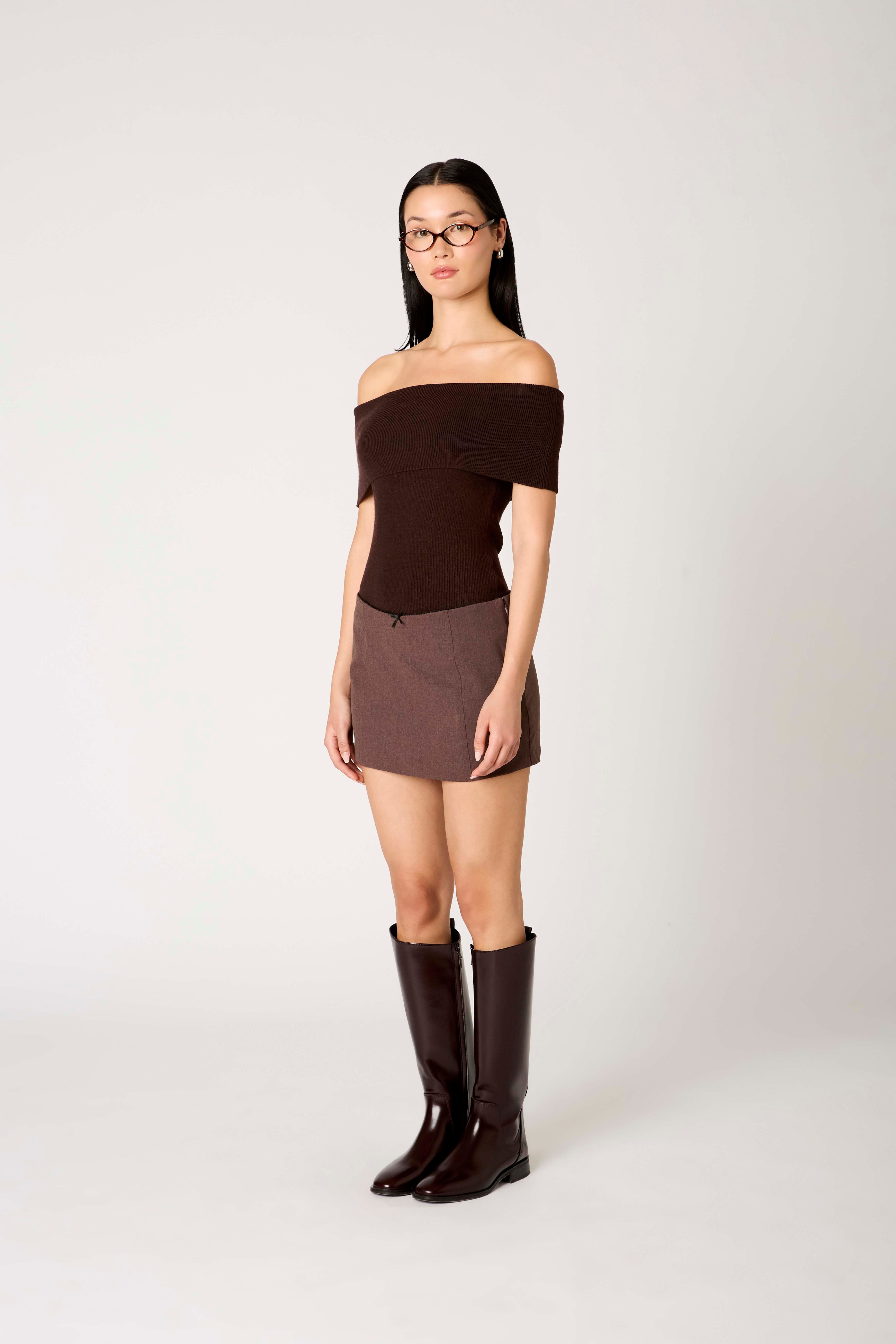 Annemarie Sweater in espresso side view