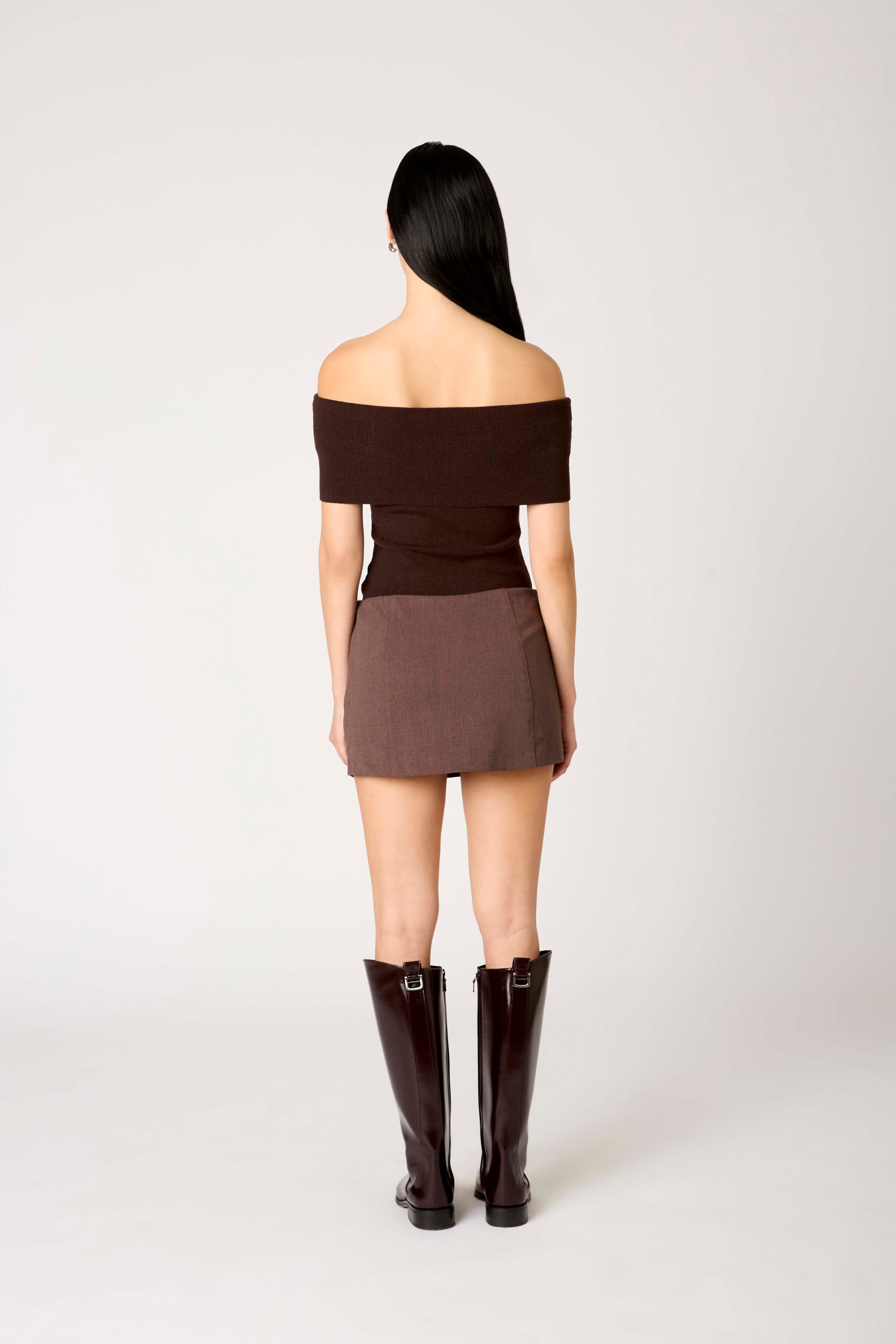 Annemarie Sweater in espresso back view