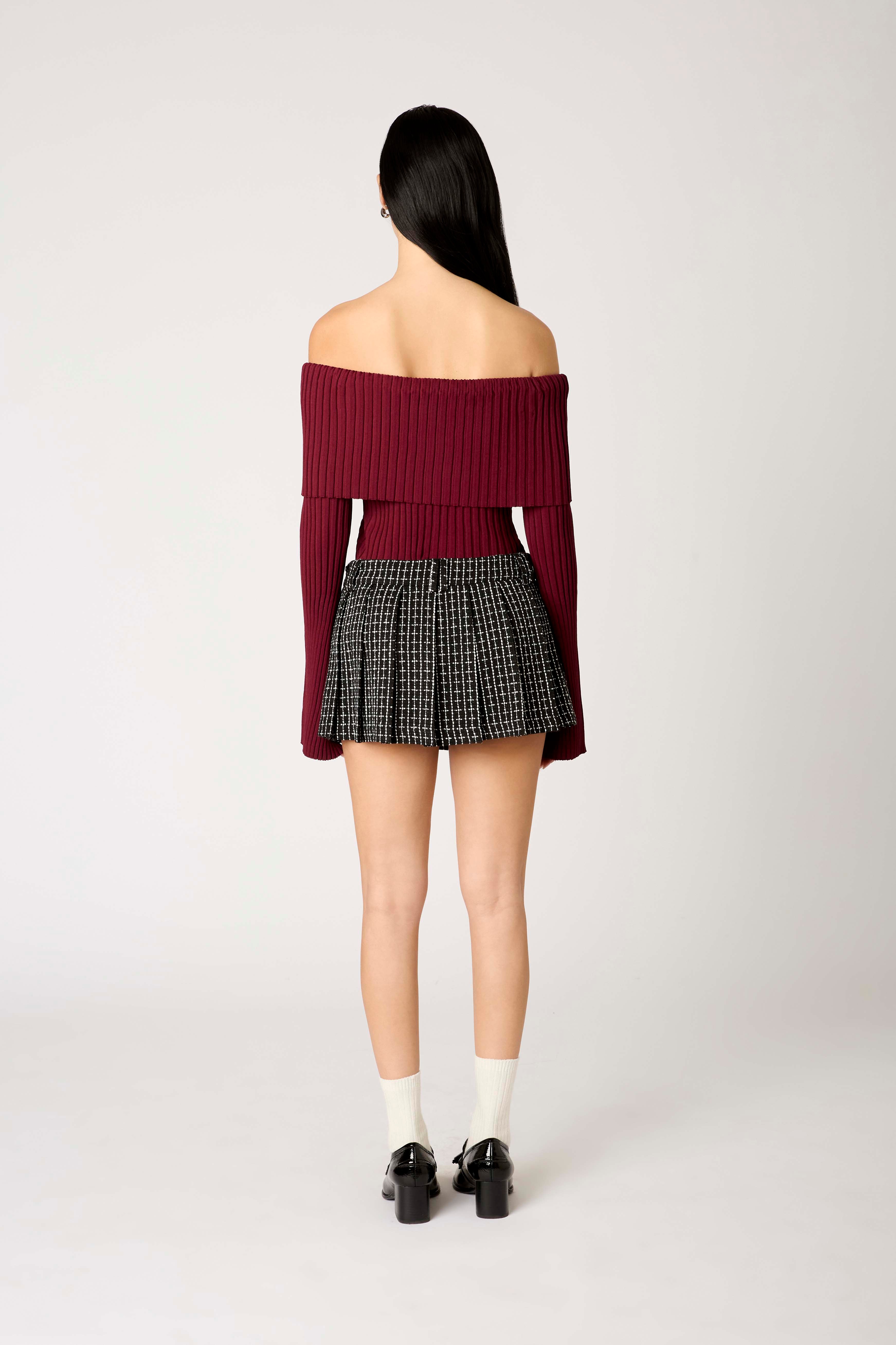 Saffron Sweater in chianti back view