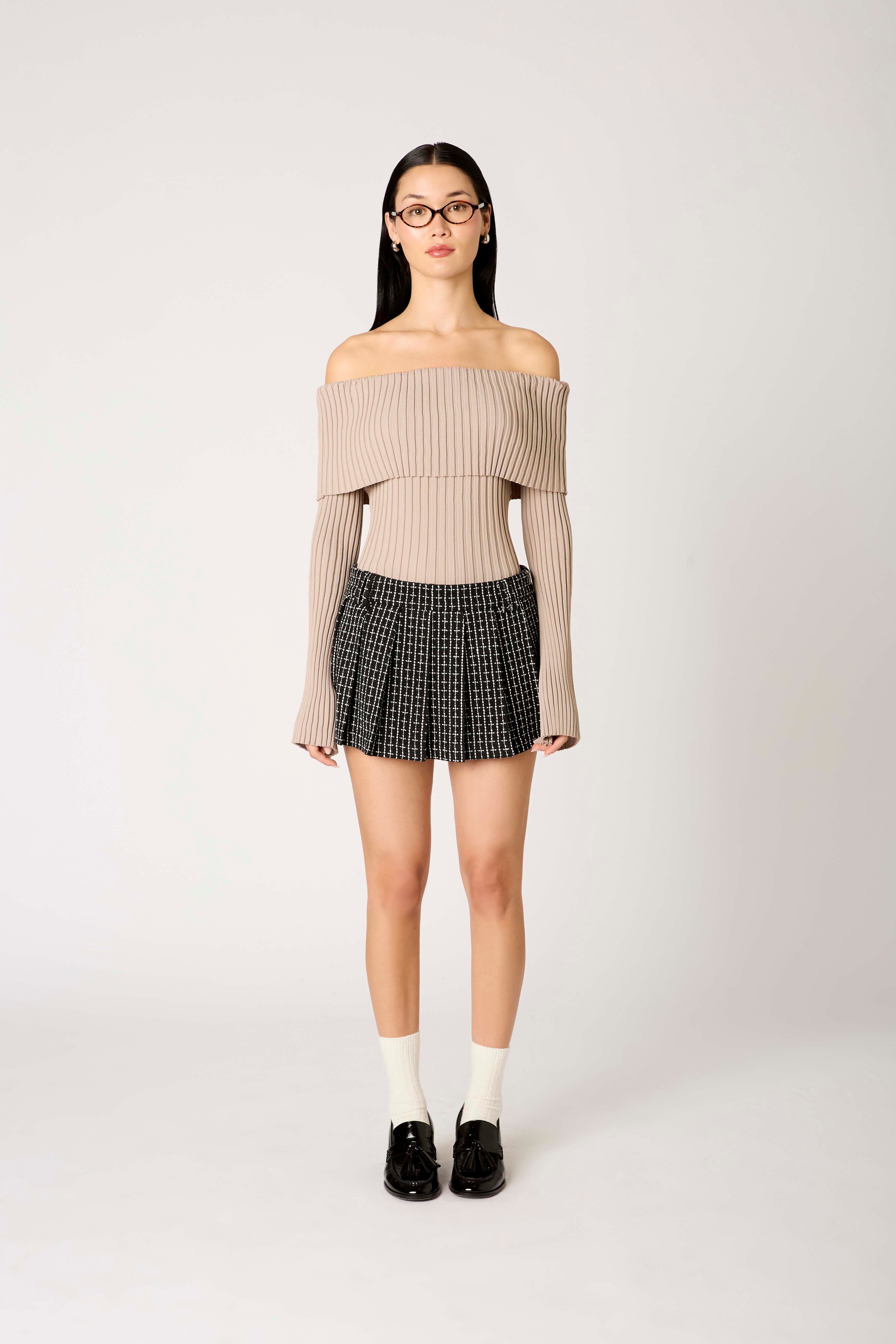 Saffron Sweater in oat front view