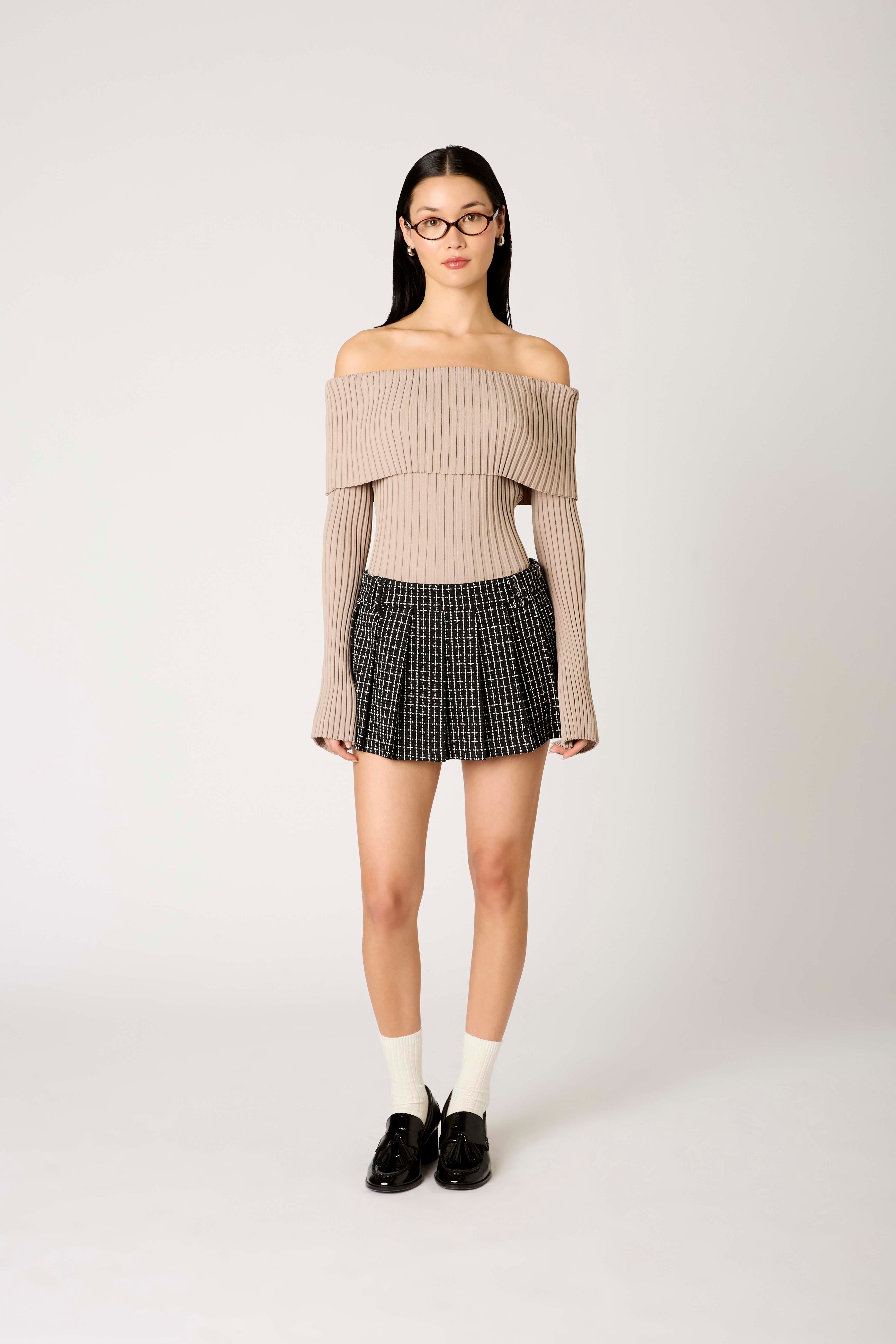 Saffron Sweater in oat front view