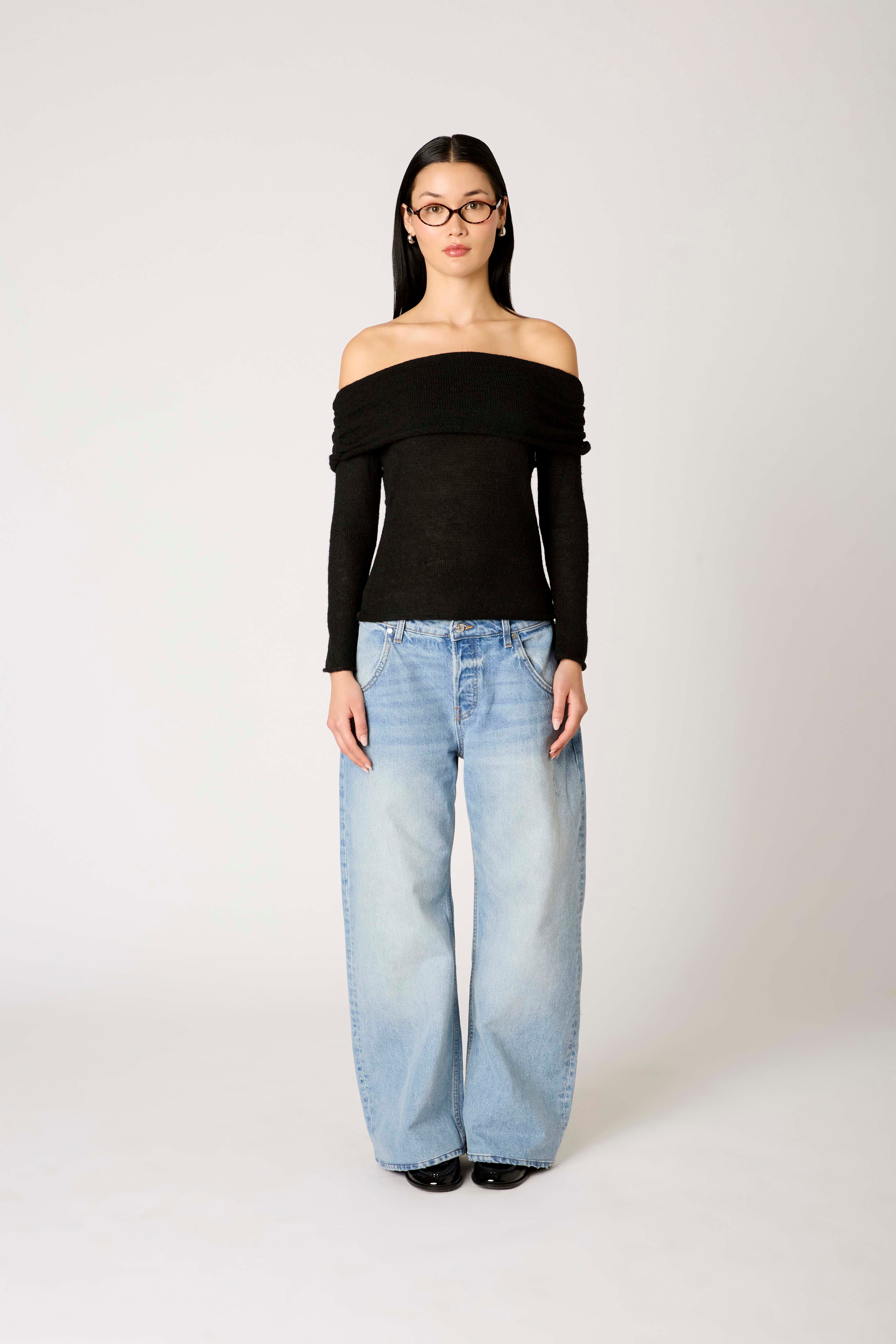 Zinnia Sweater in black front view