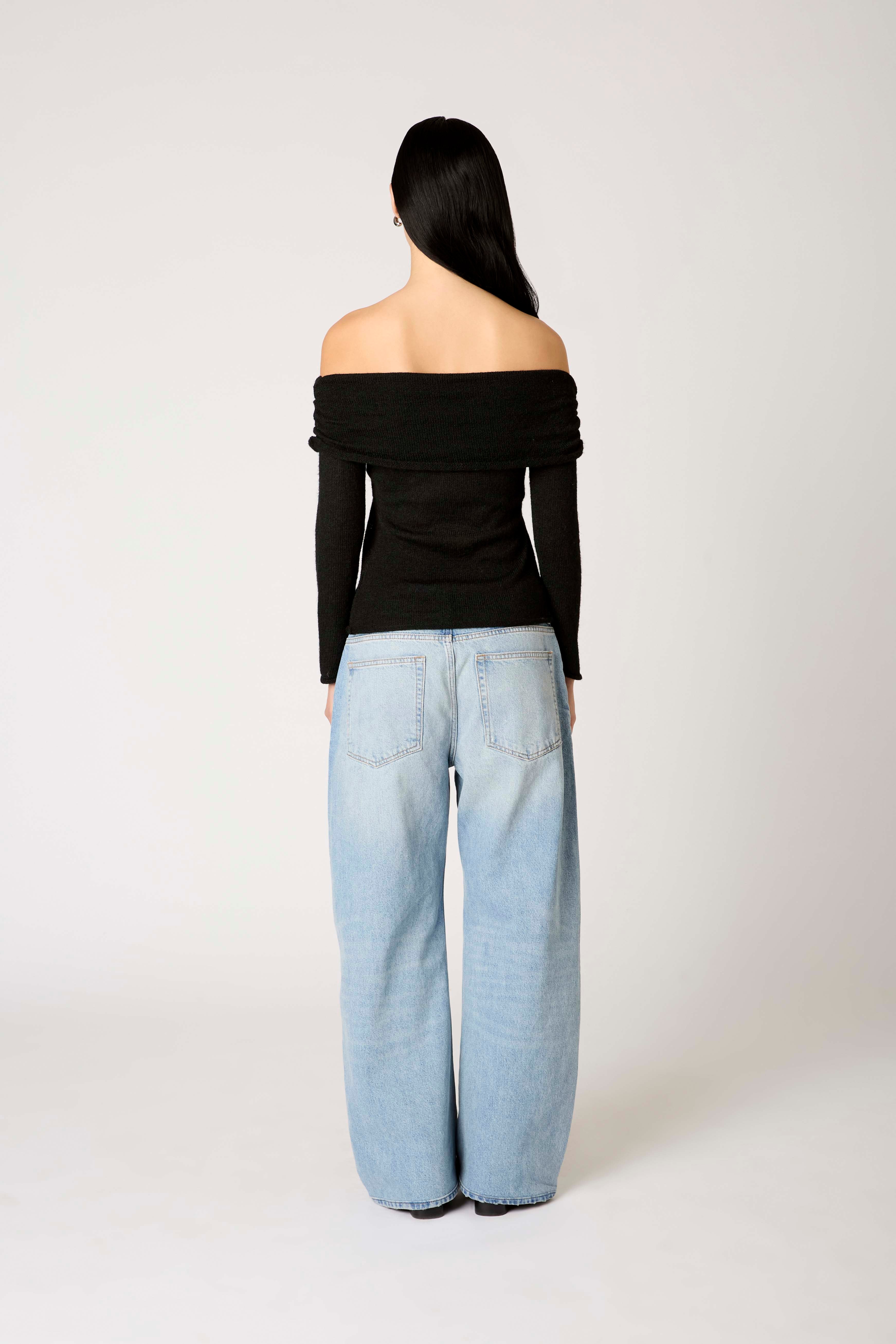 Zinnia Sweater in black back view