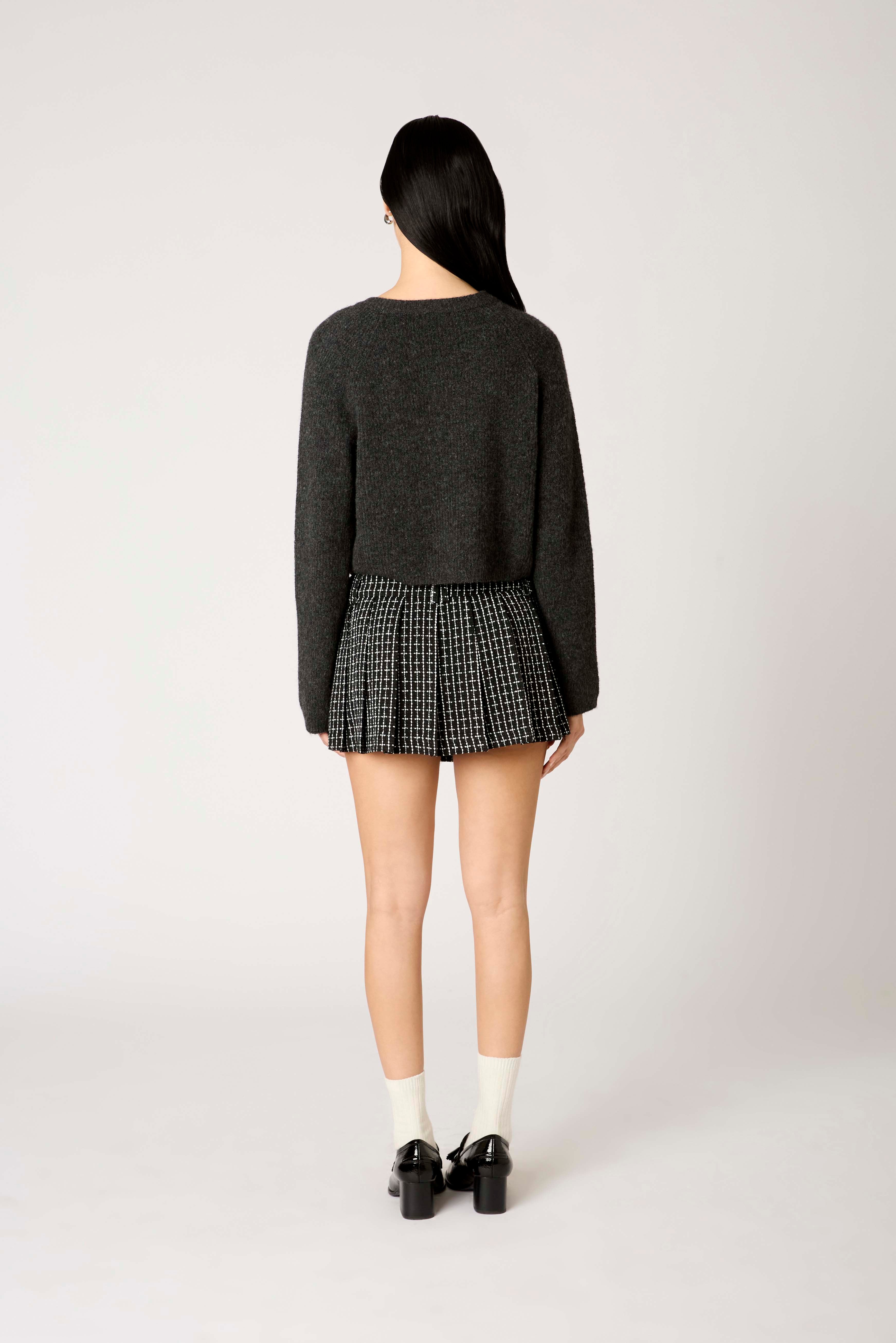 Lisa Sweater in charcoal back view
