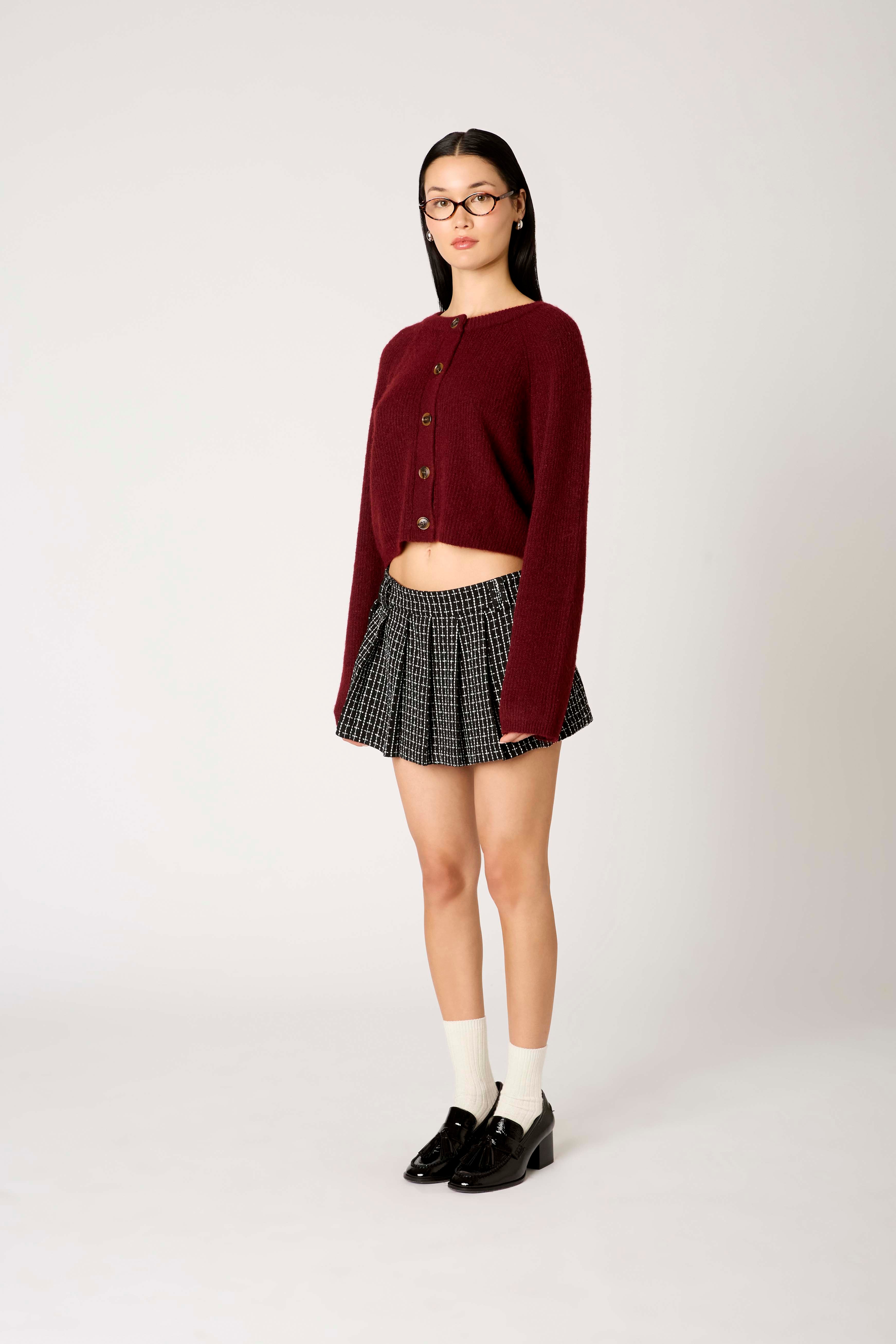 Lisa Sweater in chianti side view