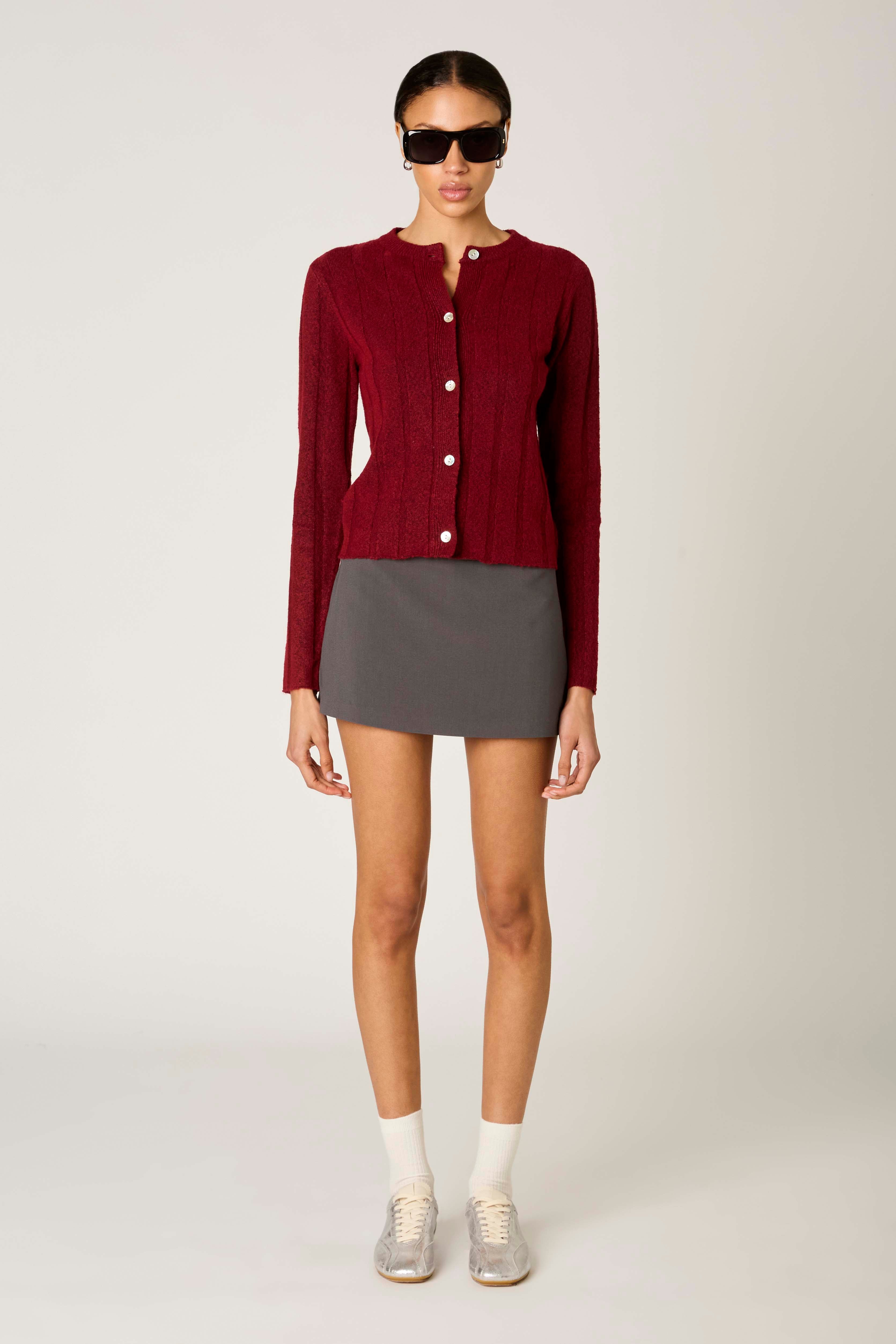 Manzanita Cardigan in pinot front view