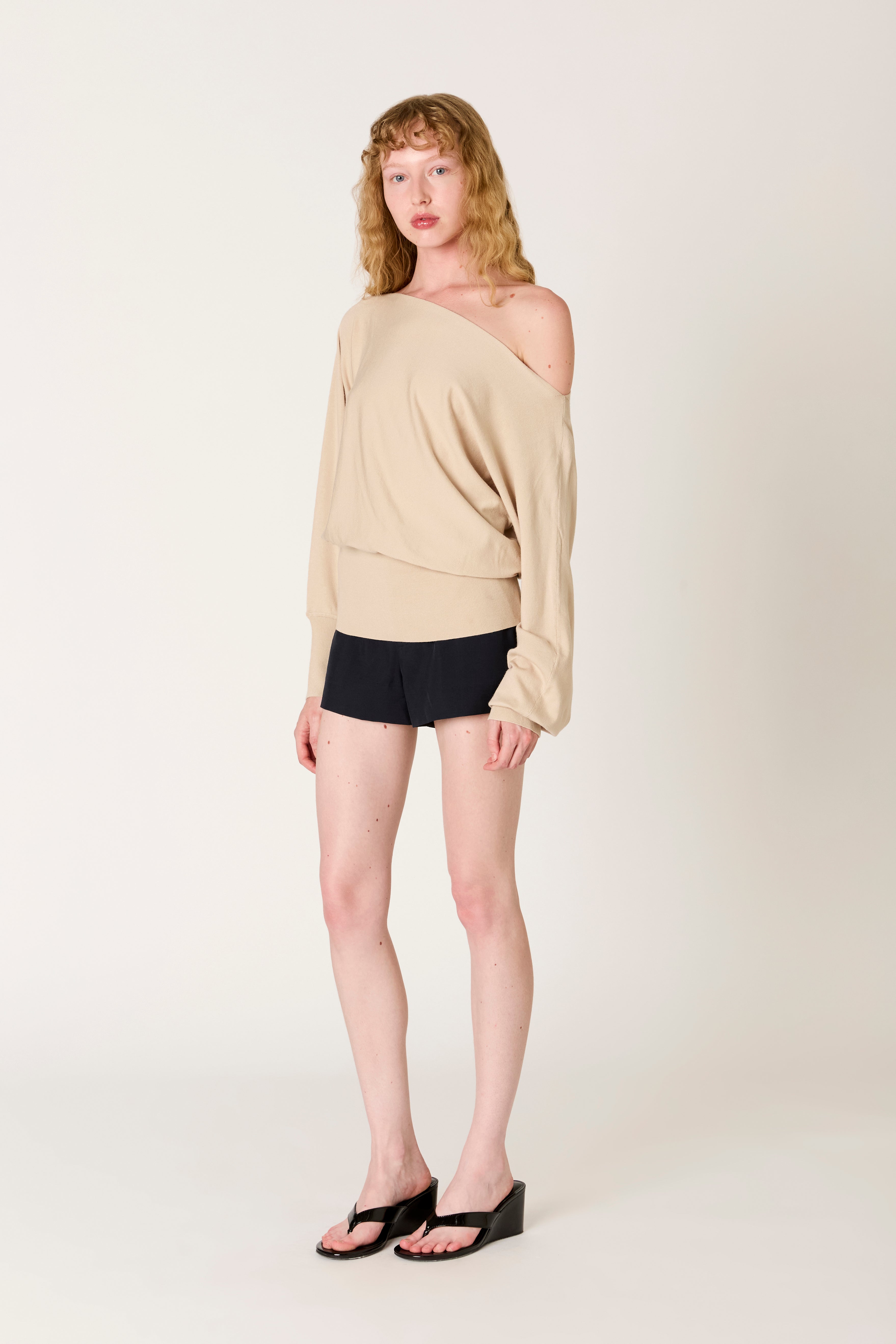 Sabina Sweater in stone side view