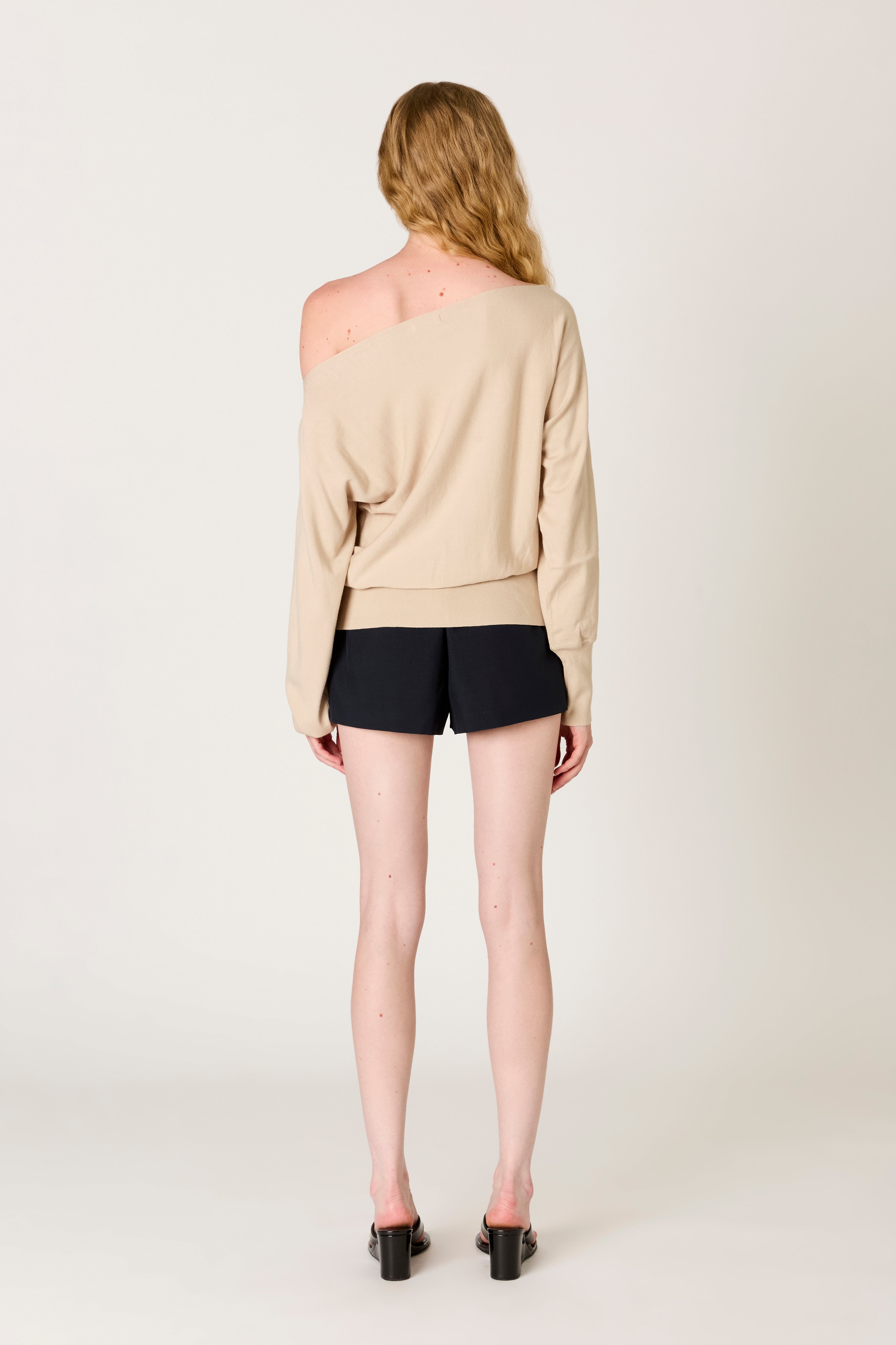 Sabina Sweater in stone back view 