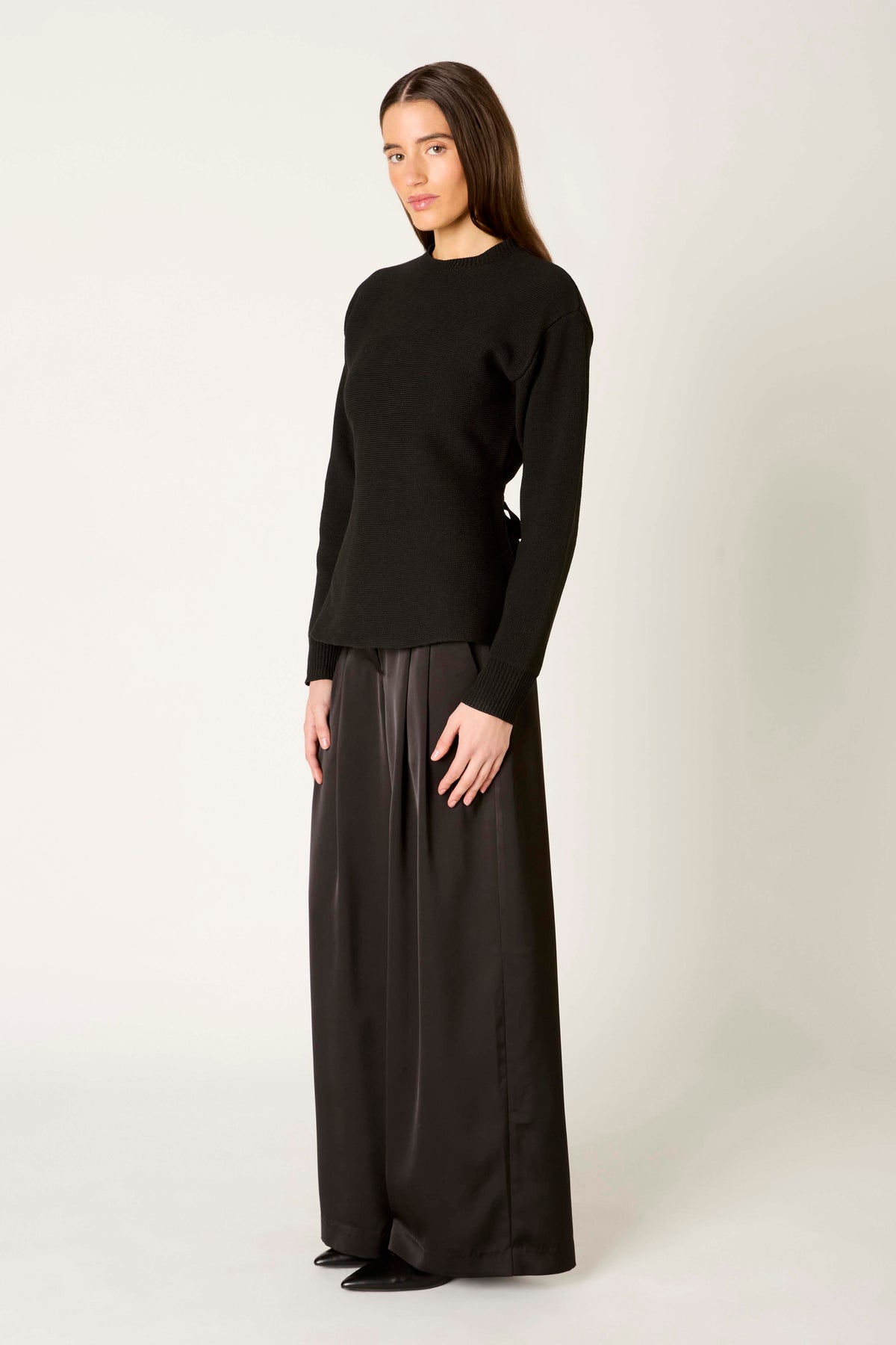 Emilia Sweater in black side view