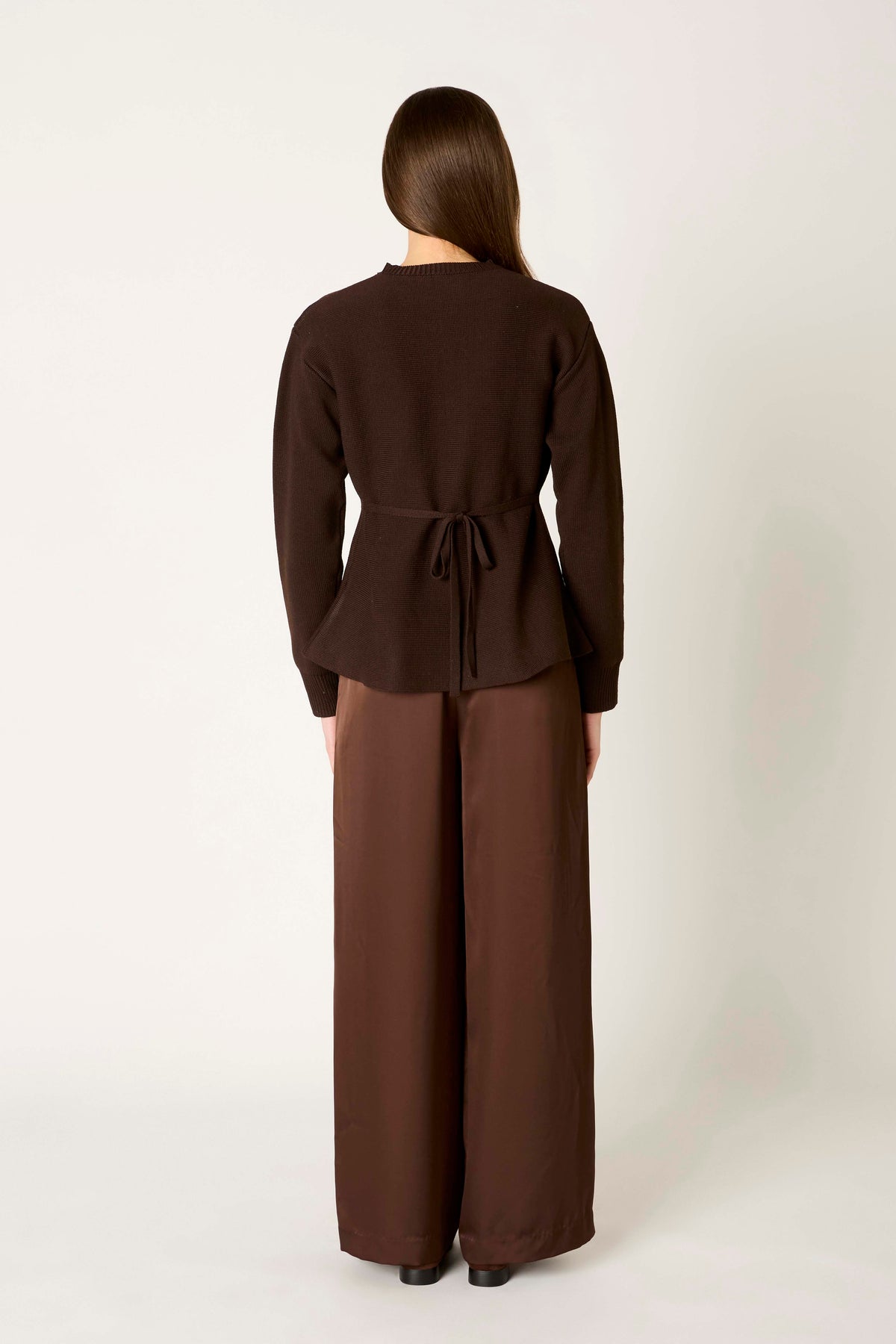 Emilia Sweater in espresso back view