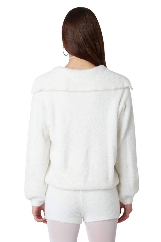 Frankie Sweater in white back view