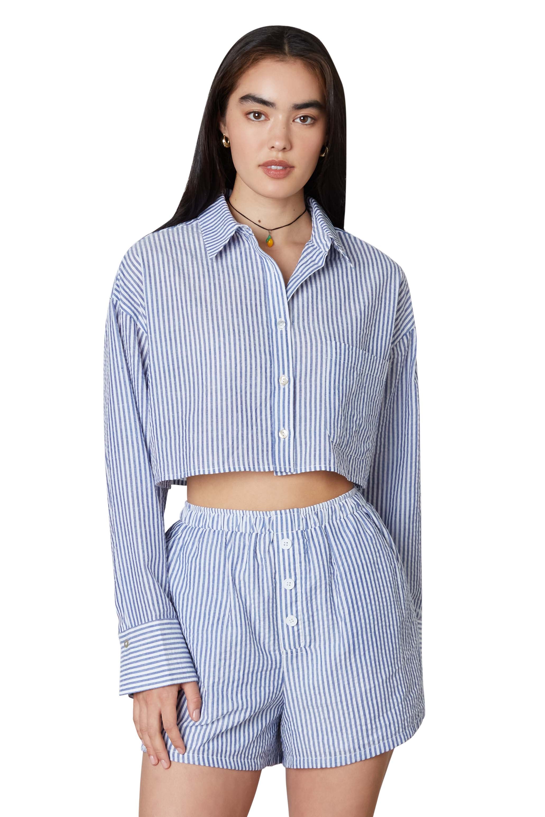Austin Shirt in Navy Front View
