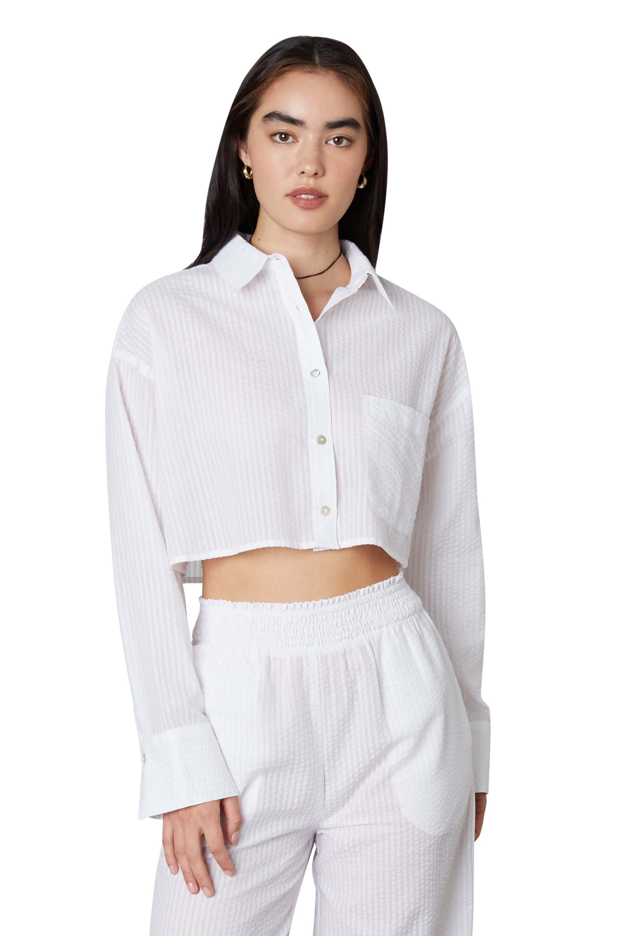 Austin Shirt in White Front View