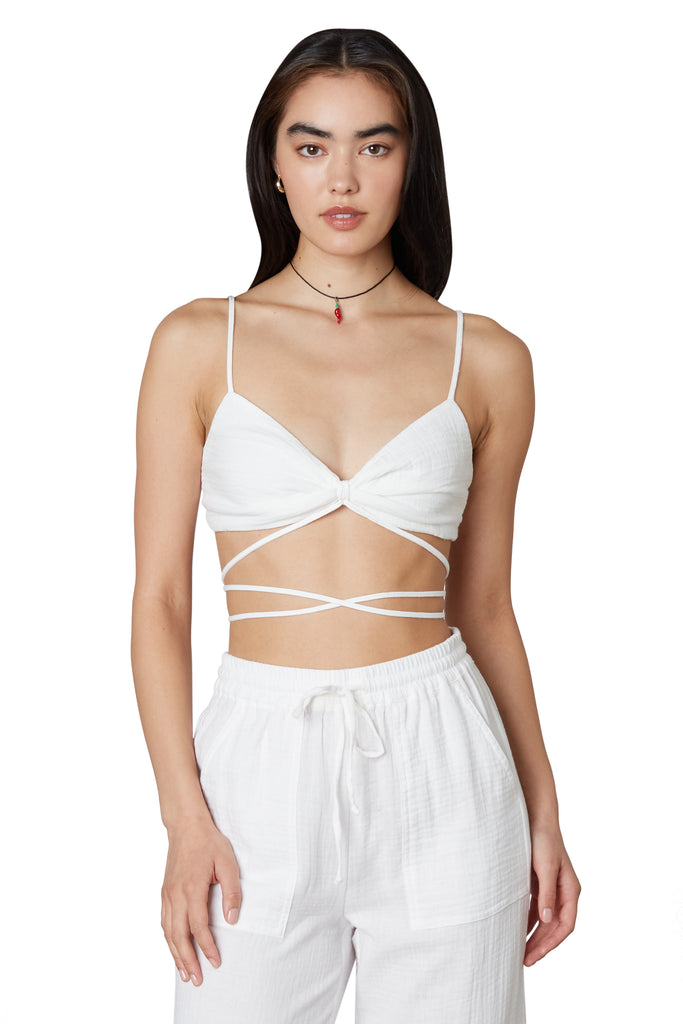 Troy Bralette in White Front