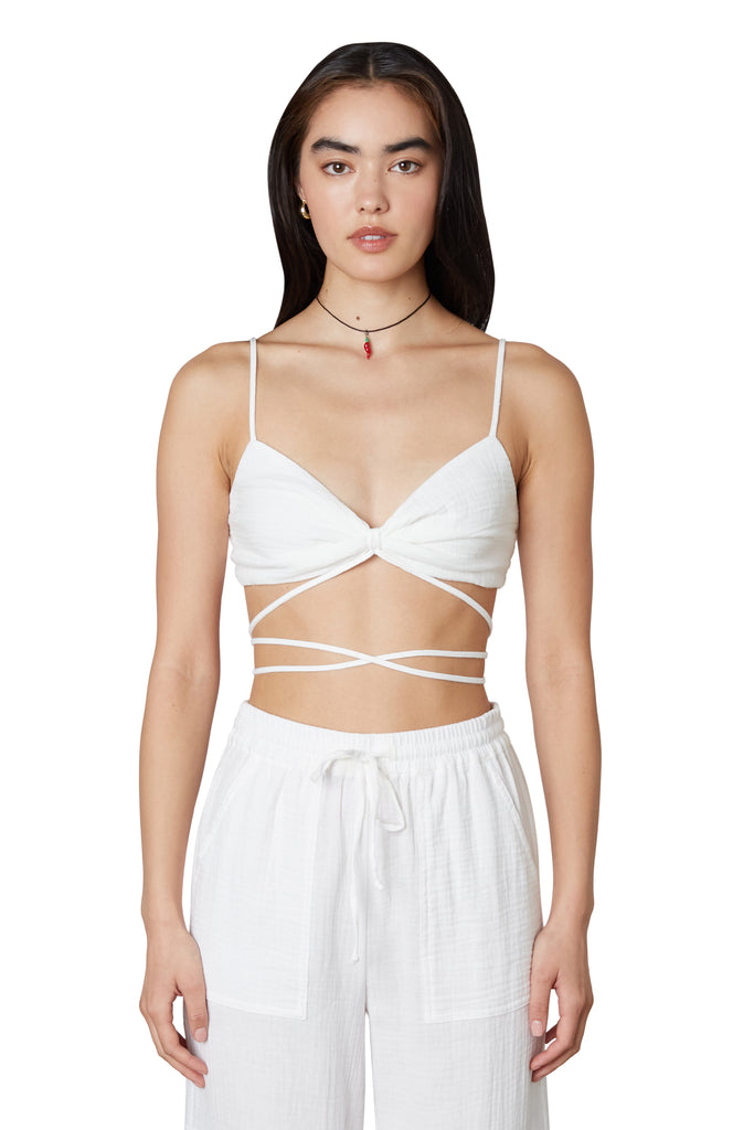 Troy Bralette in White Front