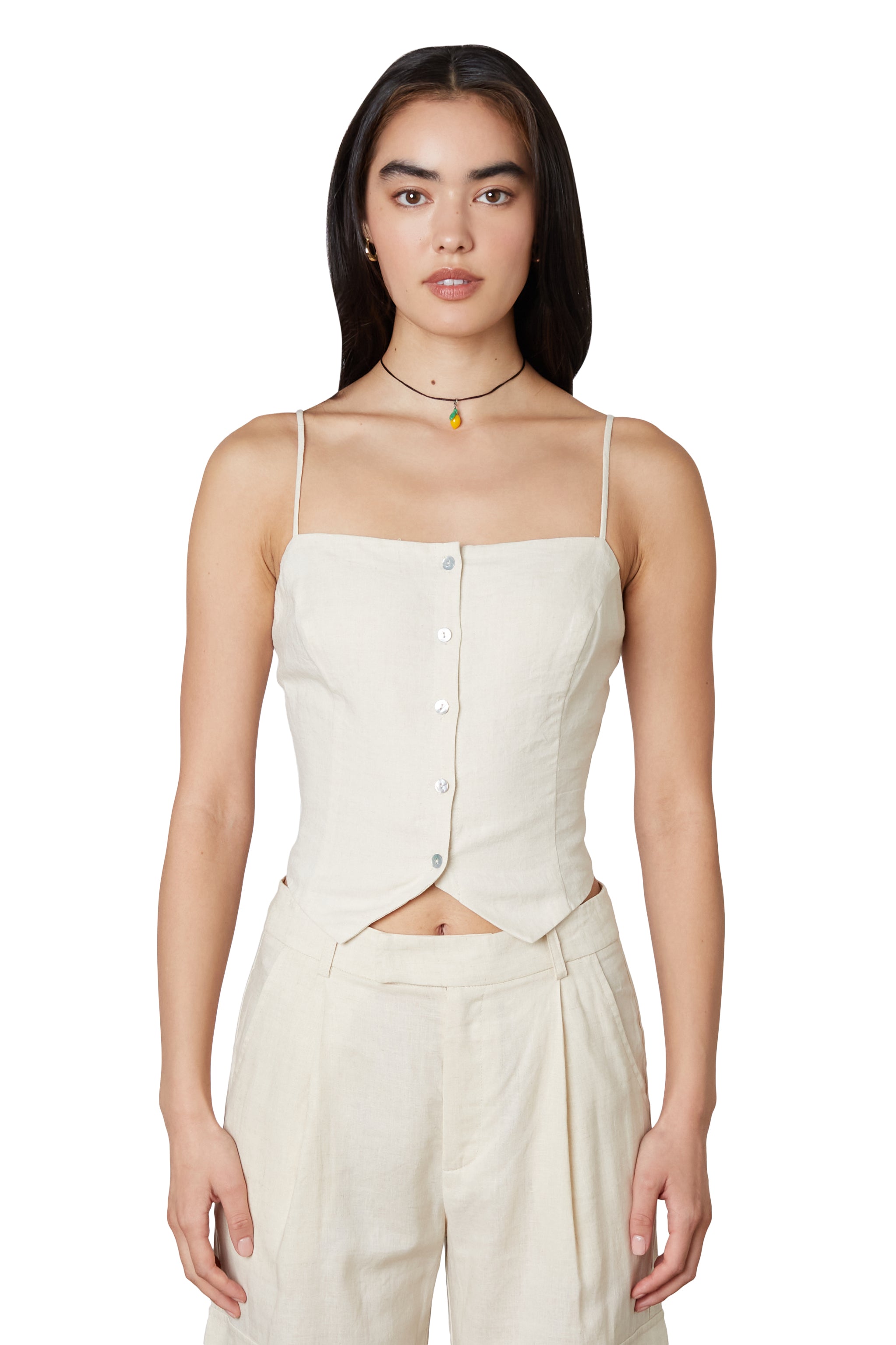 Maria Top in Jute Front