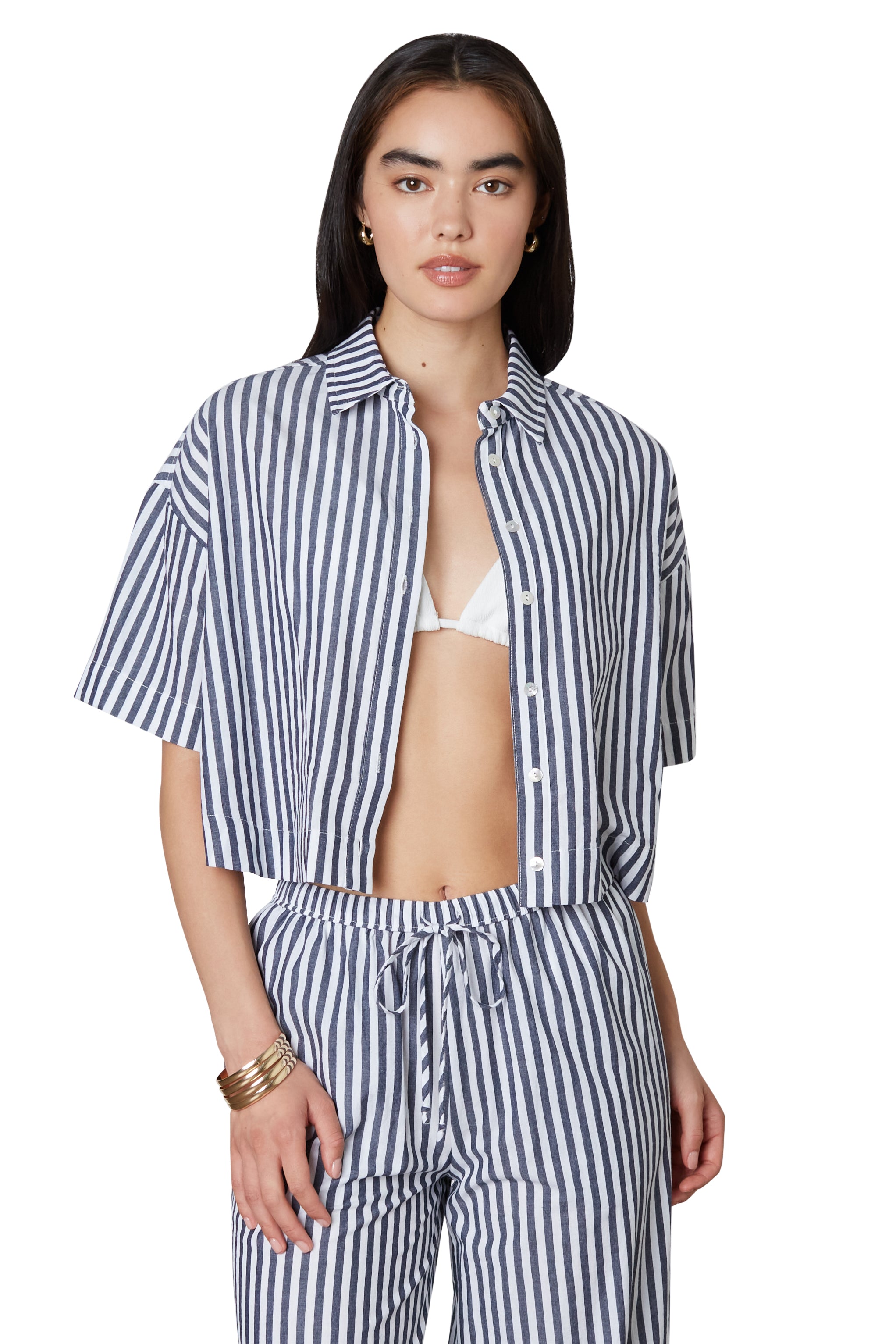 Angela Shirt in Indigo Front