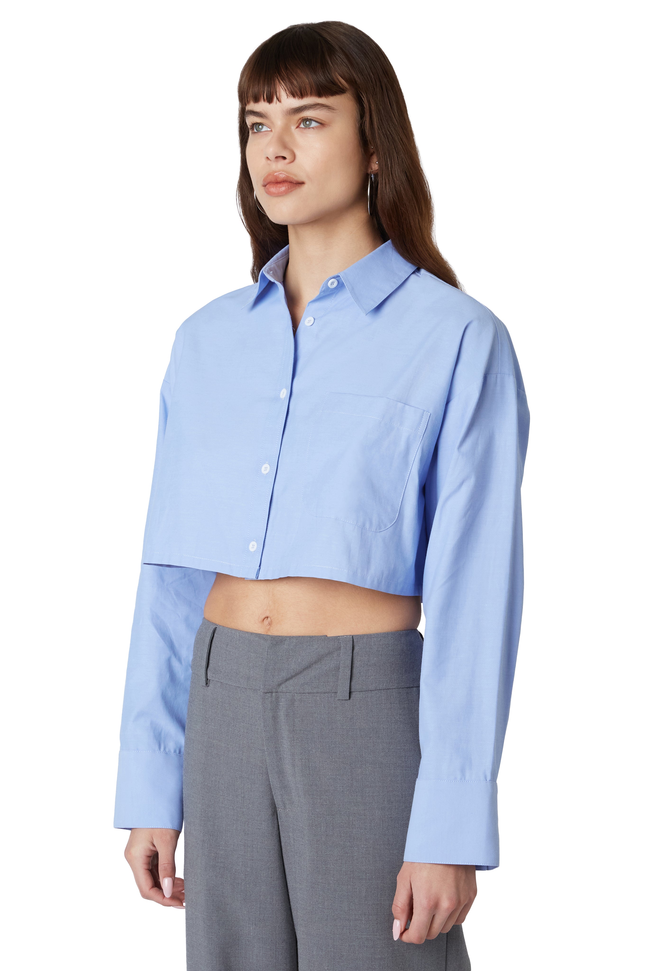 Austin Shirt in chambray side view