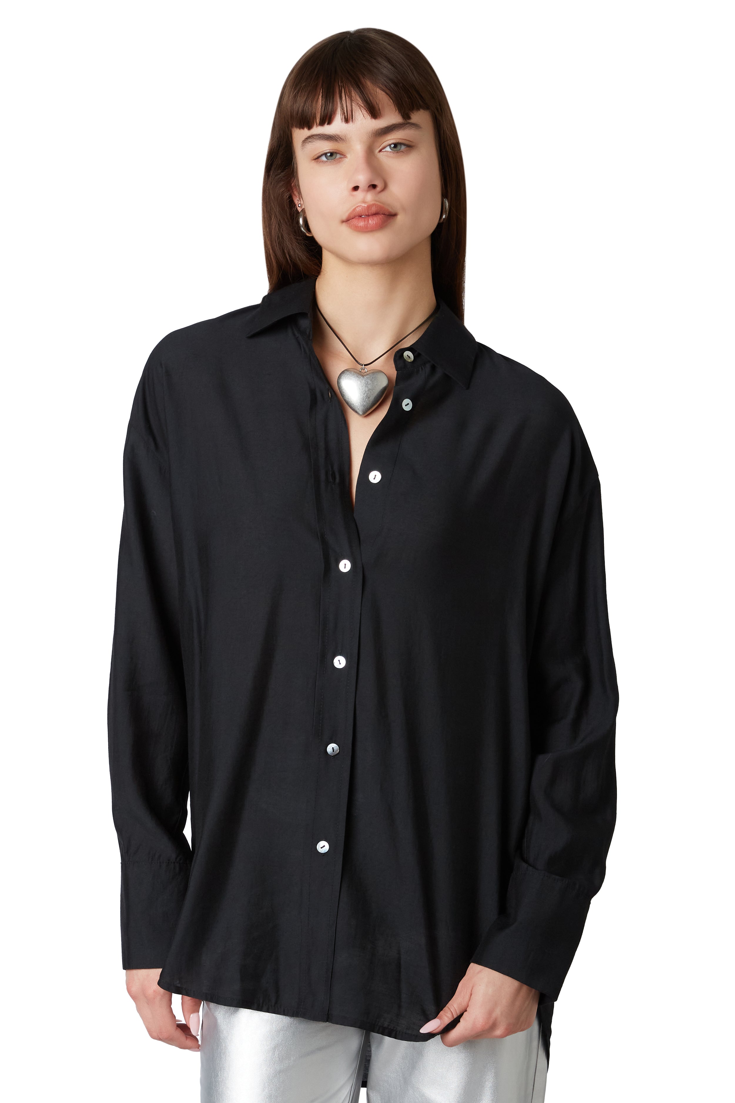 Chris Shirt in Black front view 2