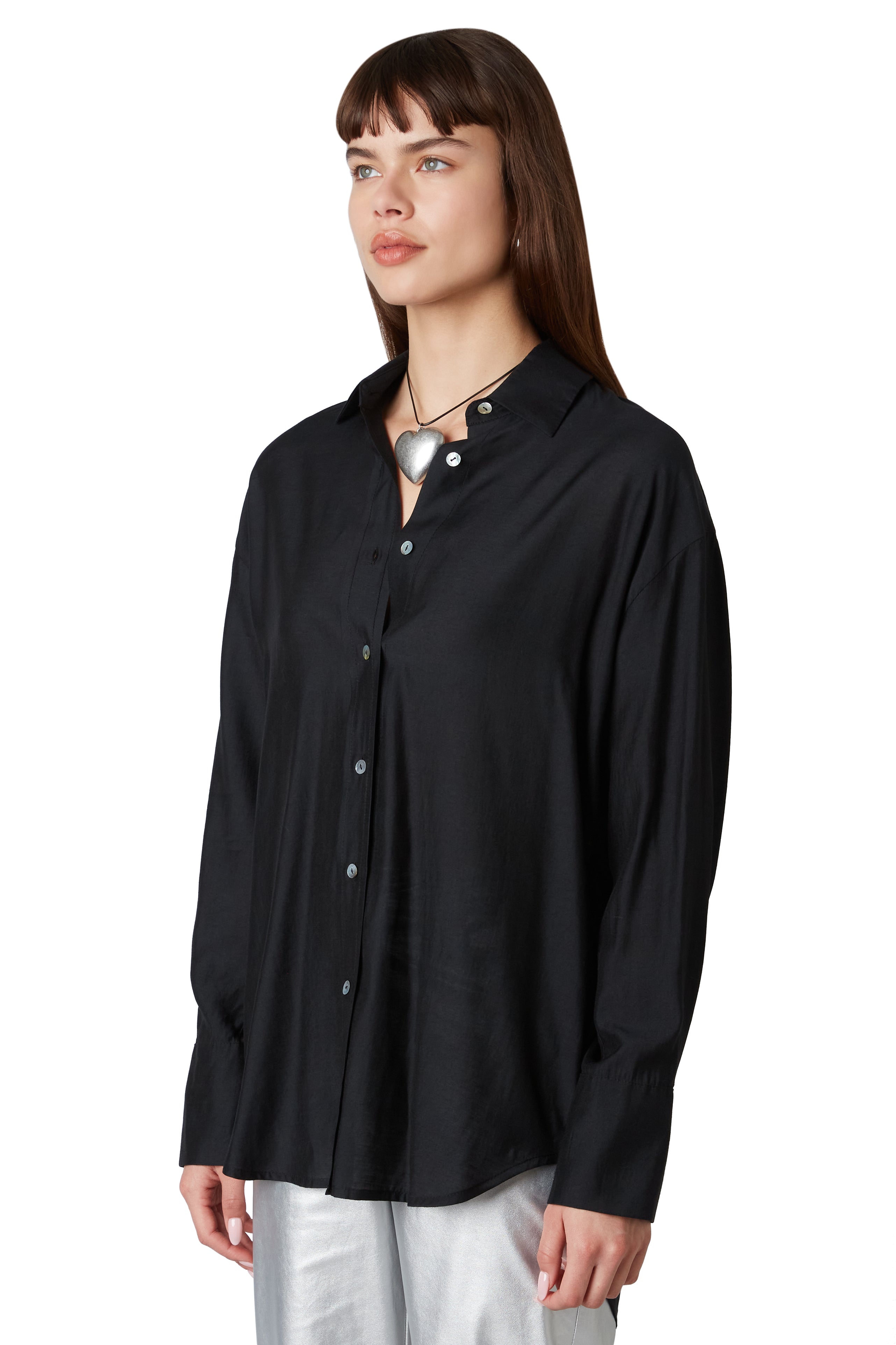 Chris Shirt in Black side view