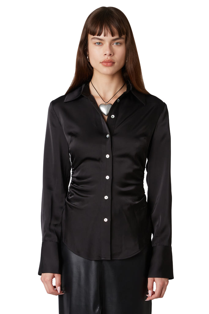 Briar Shirt in Black front view