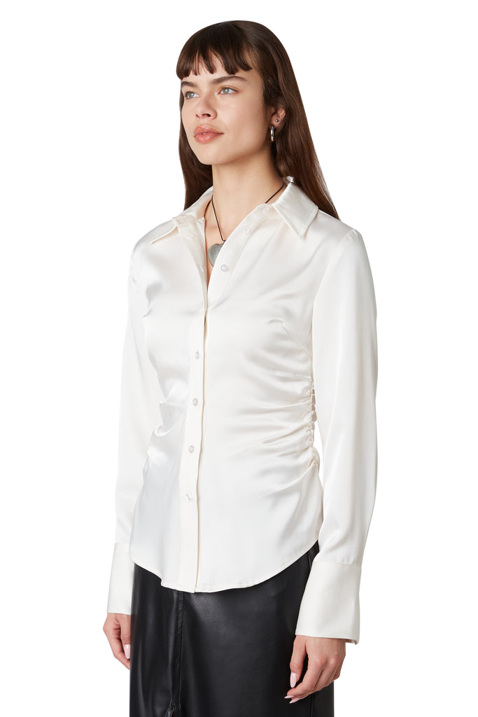 Briar Shirt in Ivory side view
