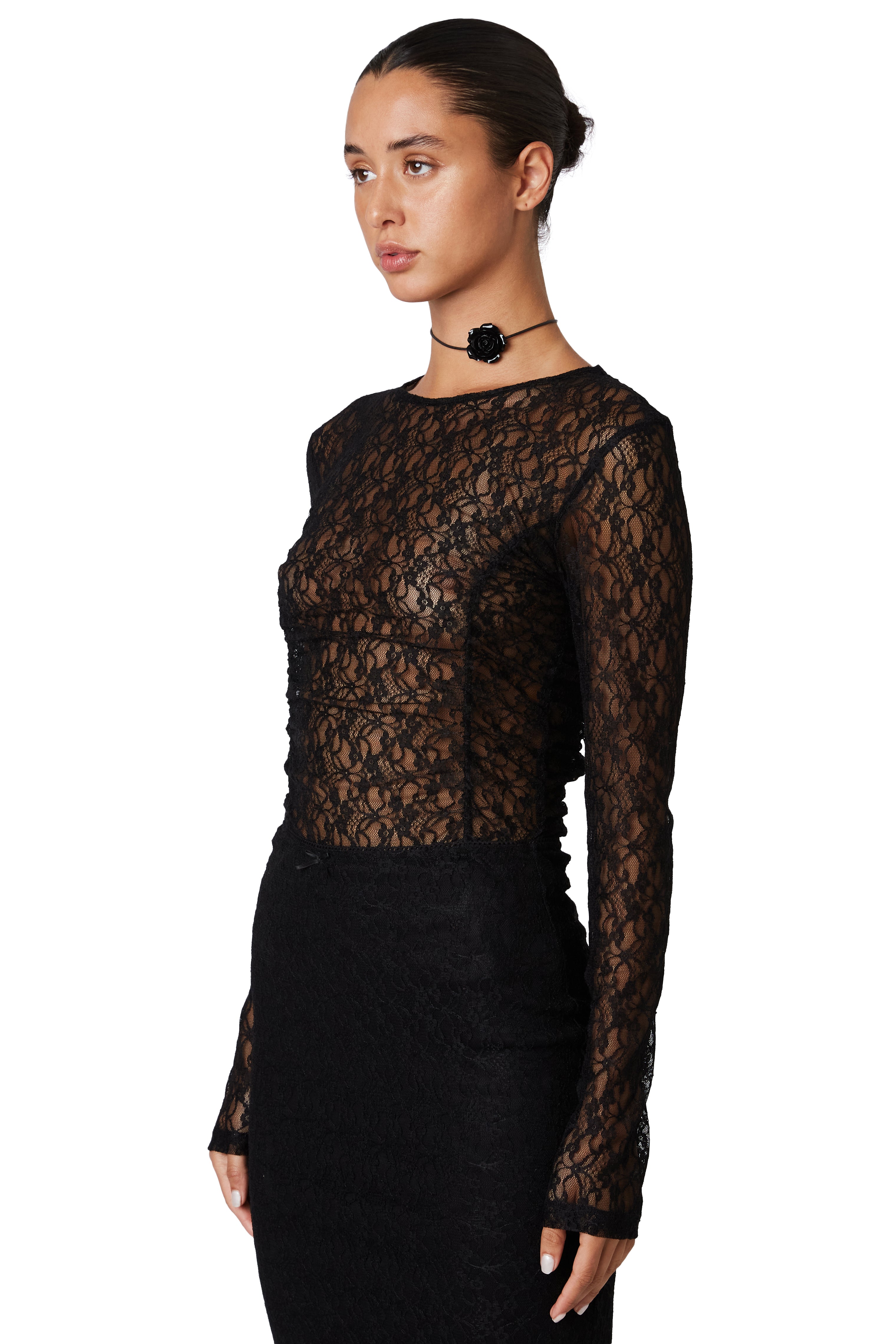 Pisces Top in black side view