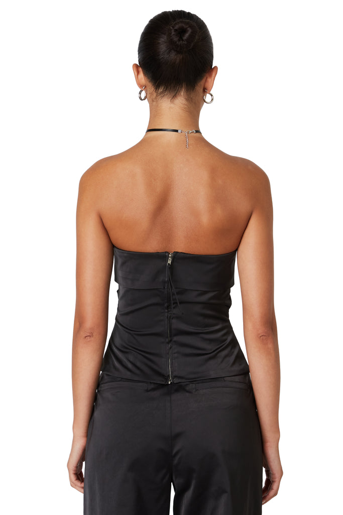 black strapless top back