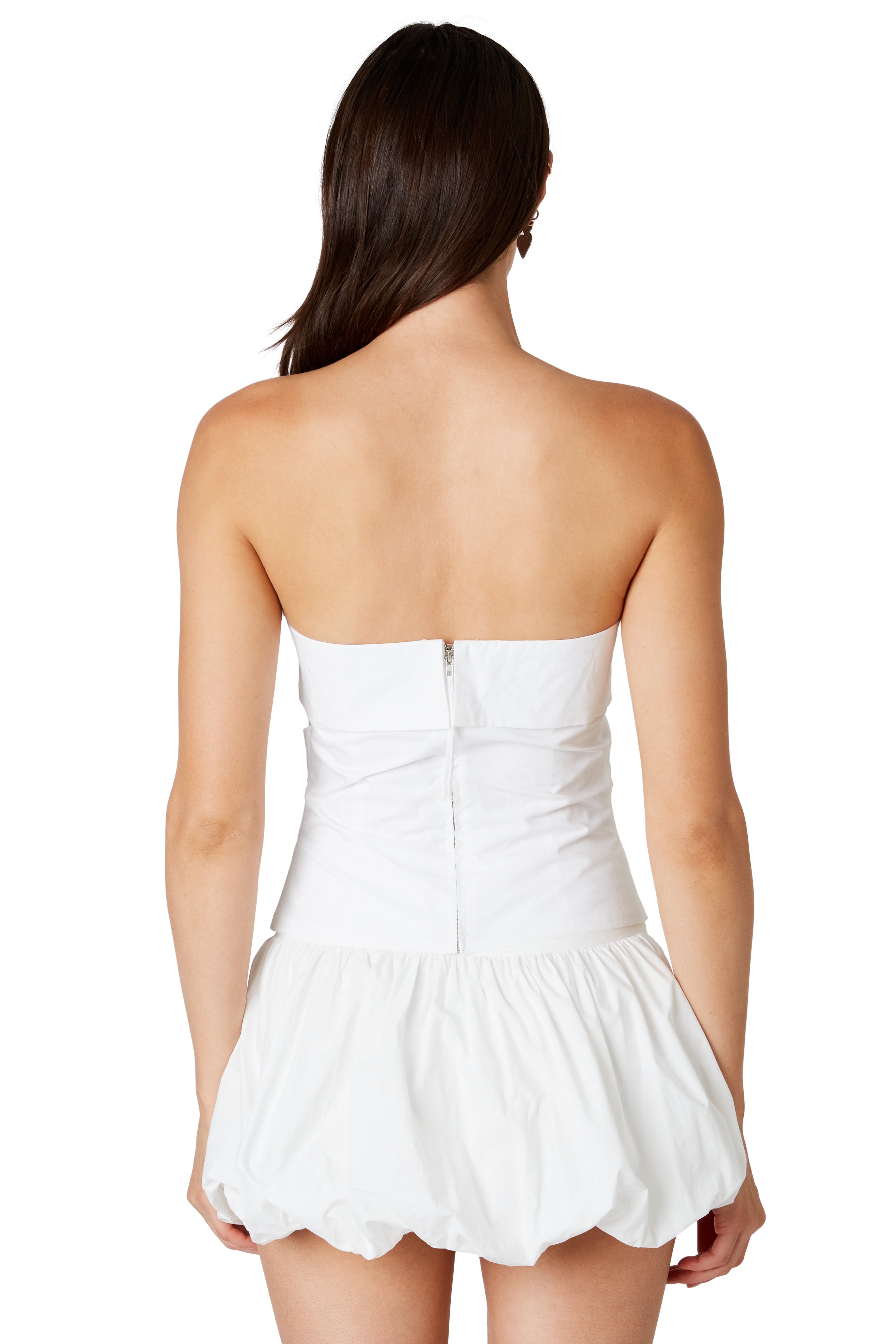 Kira Top in white back view 