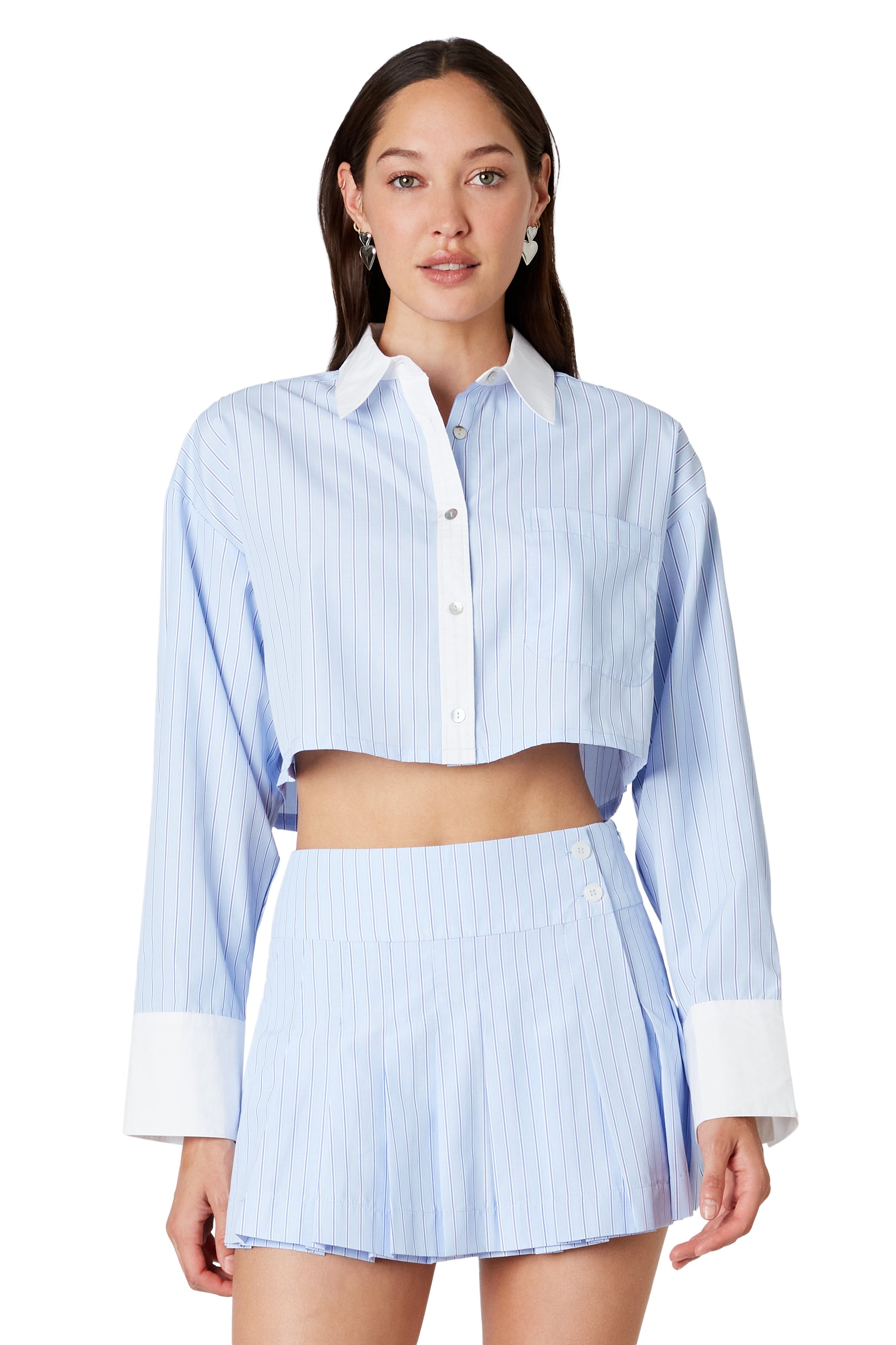 Austin Shirt in chambray front view