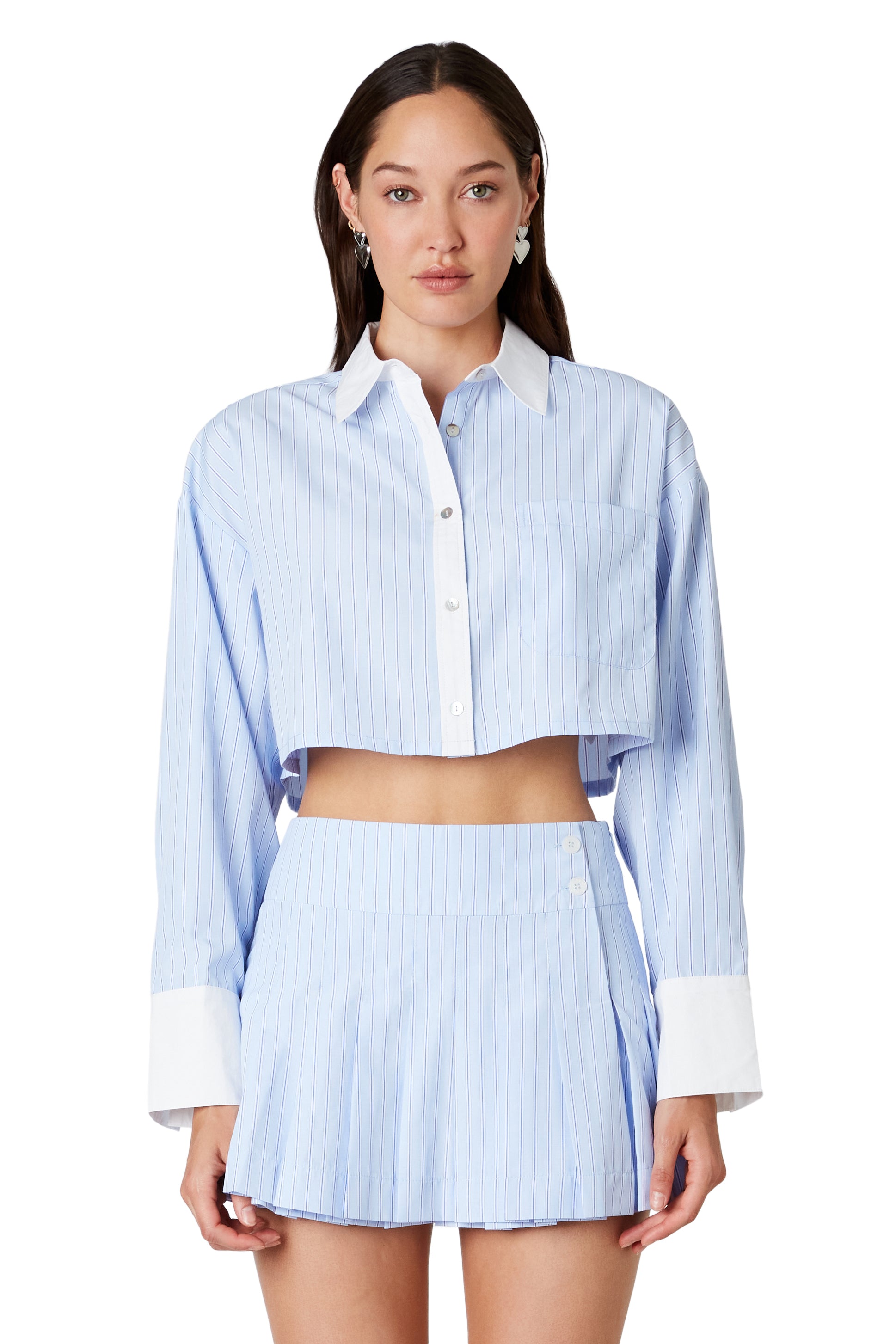 Austin Shirt in chambray front view