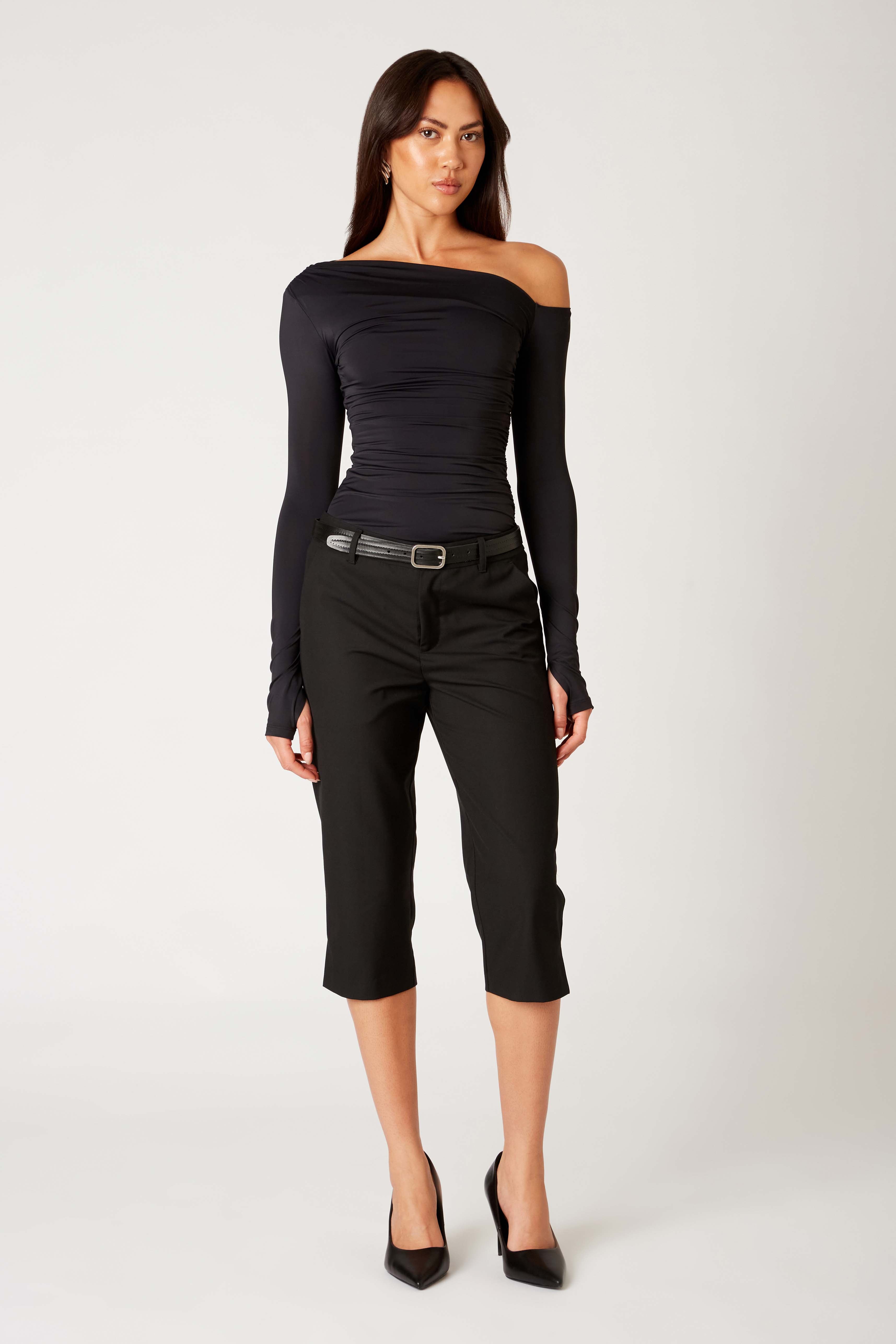 Cleo Top in black front view